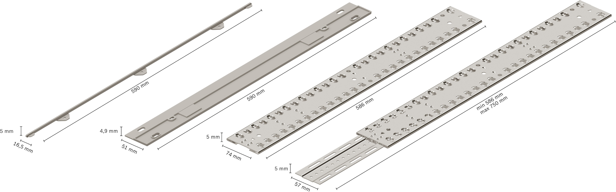 NEFF Umrüstsatz "Z788BI00", (Set, 3 tlg.), variabel einsetzbar für Korpushöhen von 65,5cm bis 81,5cm