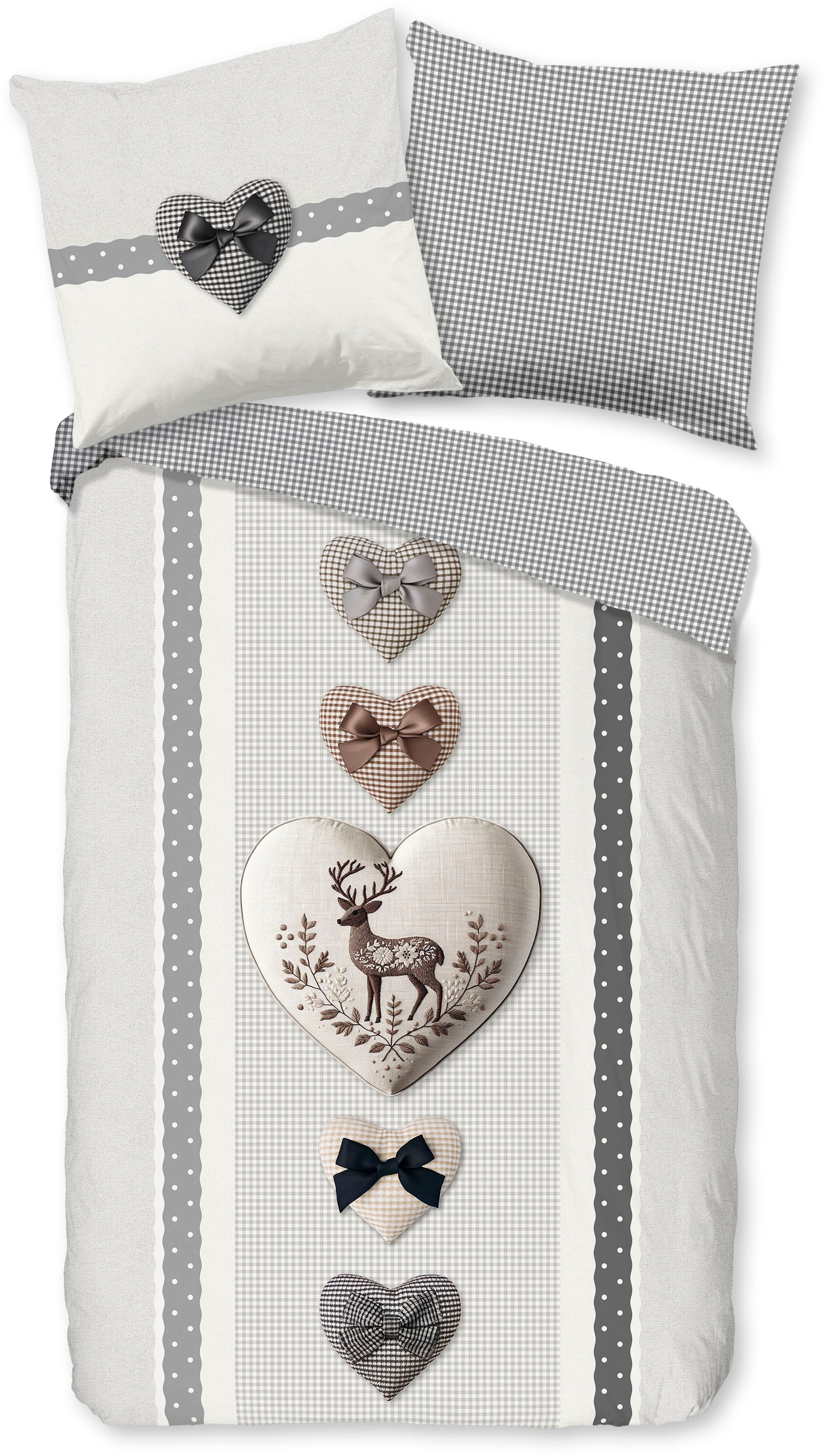 good morning Wendebettwäsche "Bernet" 3 Stk. 100% Baumwolle, Renforcé, Reiß günstig online kaufen