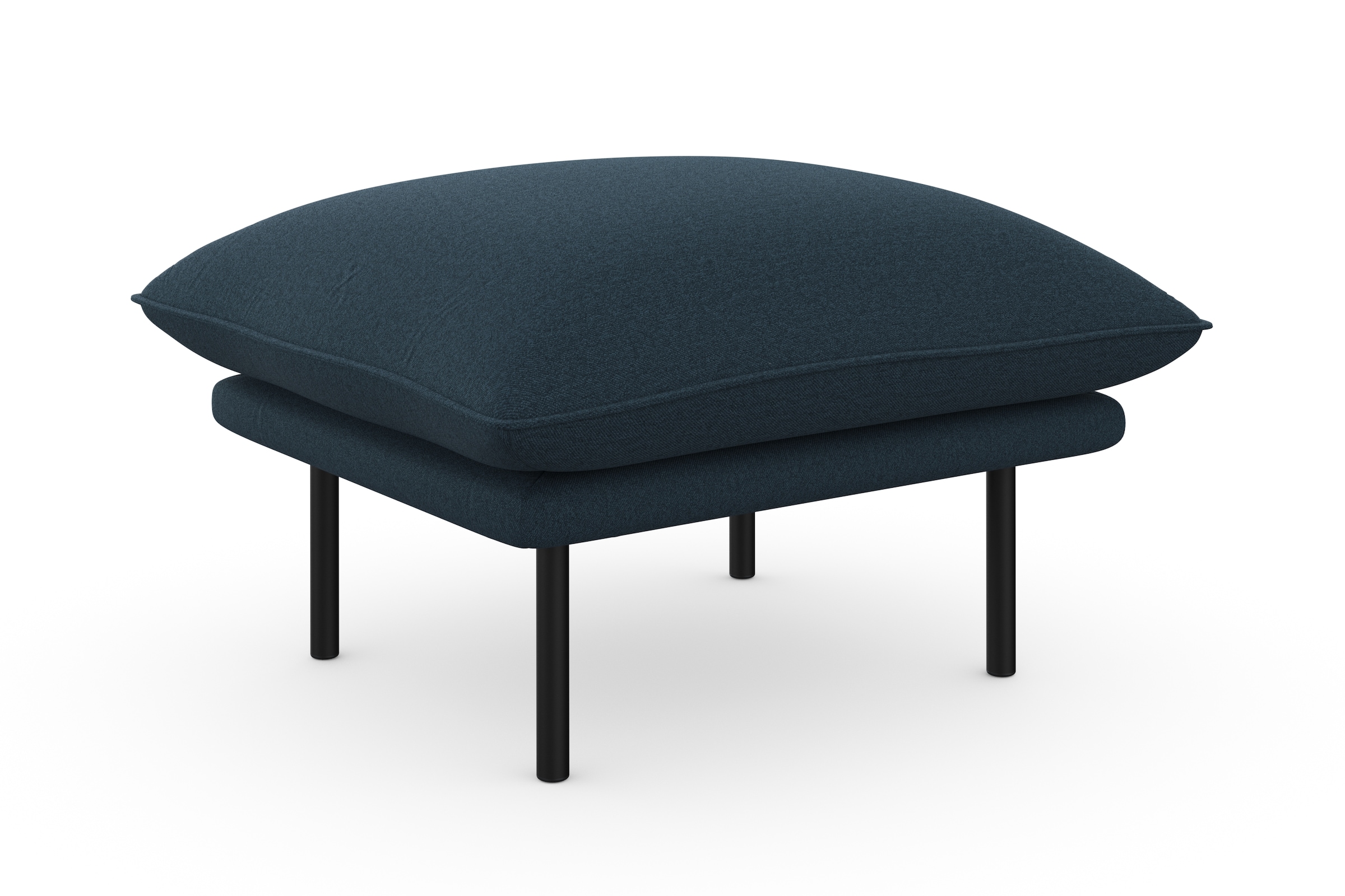 OTTO home Polsterhocker "Stine" Besonderes Design durch Kissenoptik und Keder
