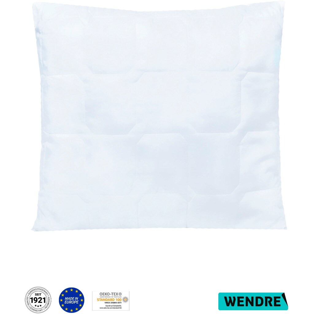 Wendre Kunstfaserkopfkissen »Antibac, 40x80 cm, 80x80cm, pflegeleicht«, Füllung: 100% Polyester, Bezug: 100% Polyester, (1 St.)
