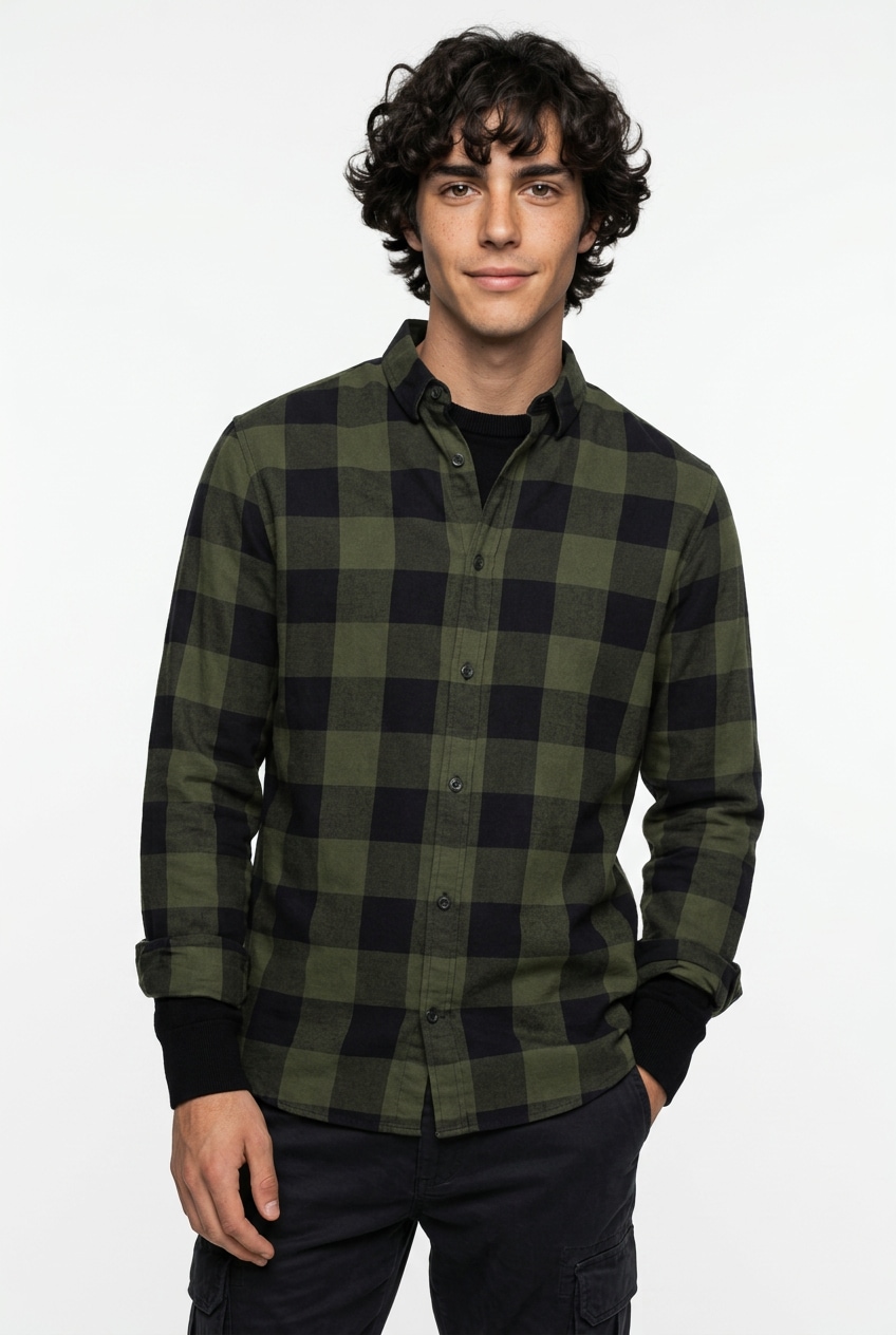 Jack & Jones Langarmhemd »JJEGINGHAM TWILL SHIRT L/S NOOS«