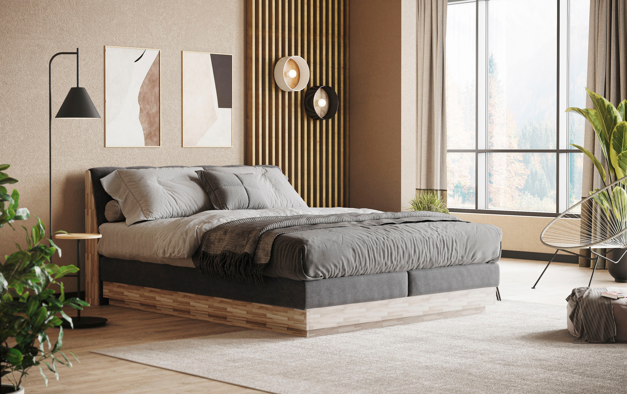 Home affaire Boxspringbett »Naome«, Boxspringbett, Inklusive Topper