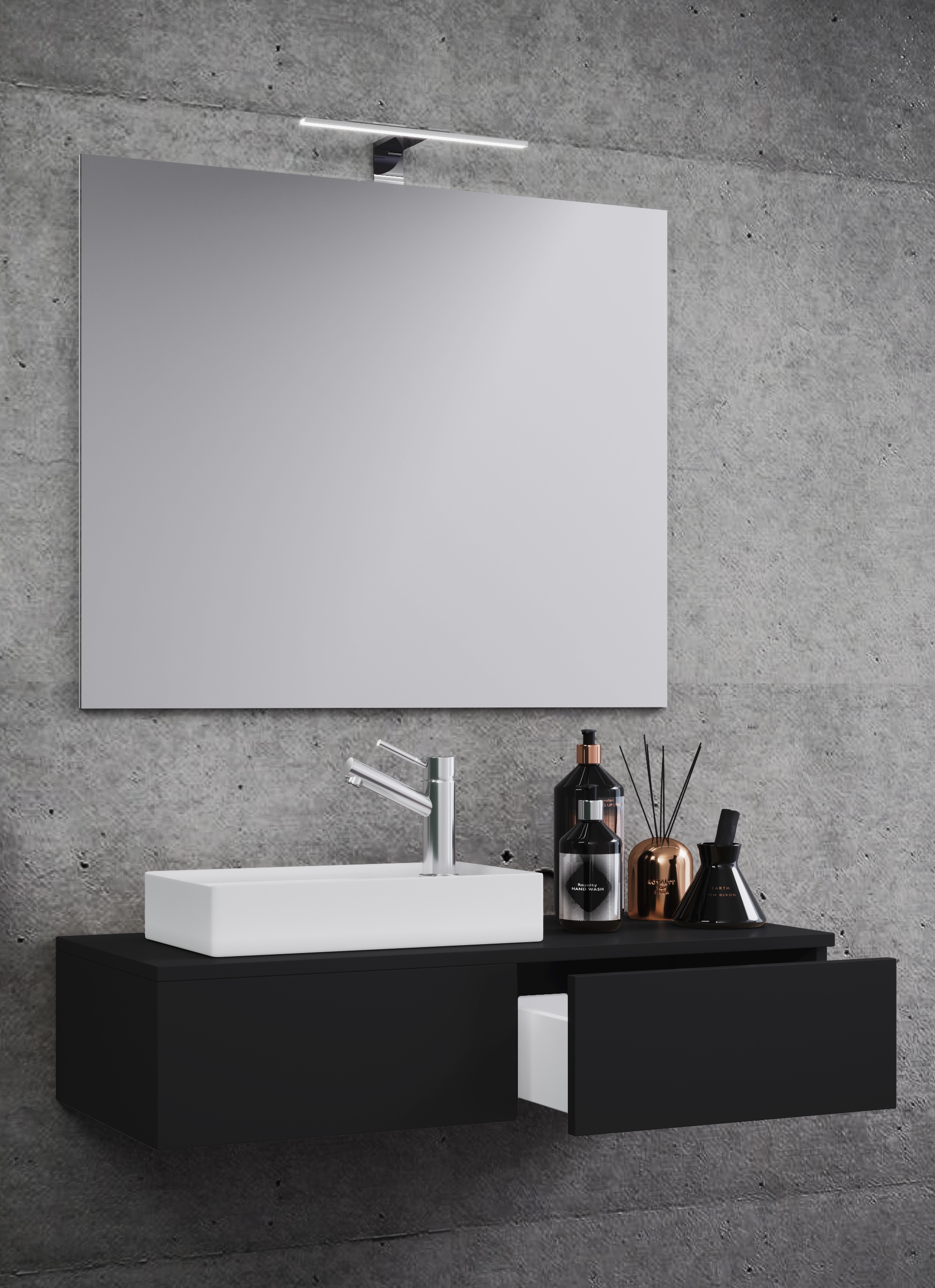 VCM Waschbeckenunterschrank »VCM 3-tlg Set | Waschplatz für Gäste WC | Gästebad | Waschtisch | Badezimmer Set - Gudas SP«, (3 St.)
