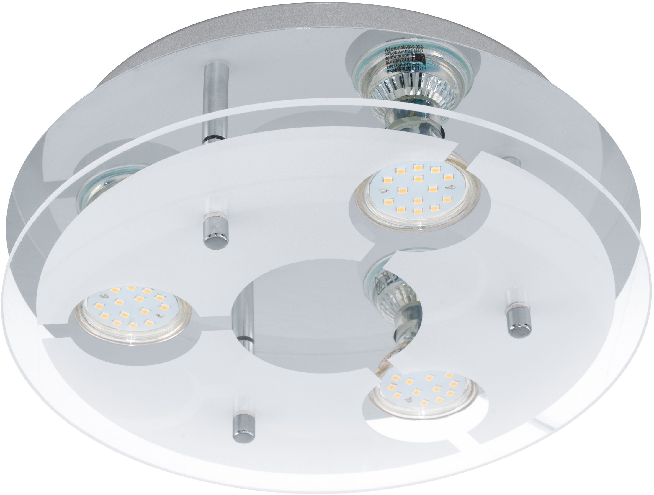 EGLO LED Deckenleuchte CABI, GU10, Warmweiß, LED Deckenlampe
