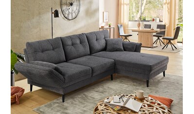 Jockenhöfer Gruppe Ecksofa »Studio«, 3 individuell, verstellbare Kopftützen,  Bettfunktion, Relaxfunktion bestellen | BAUR