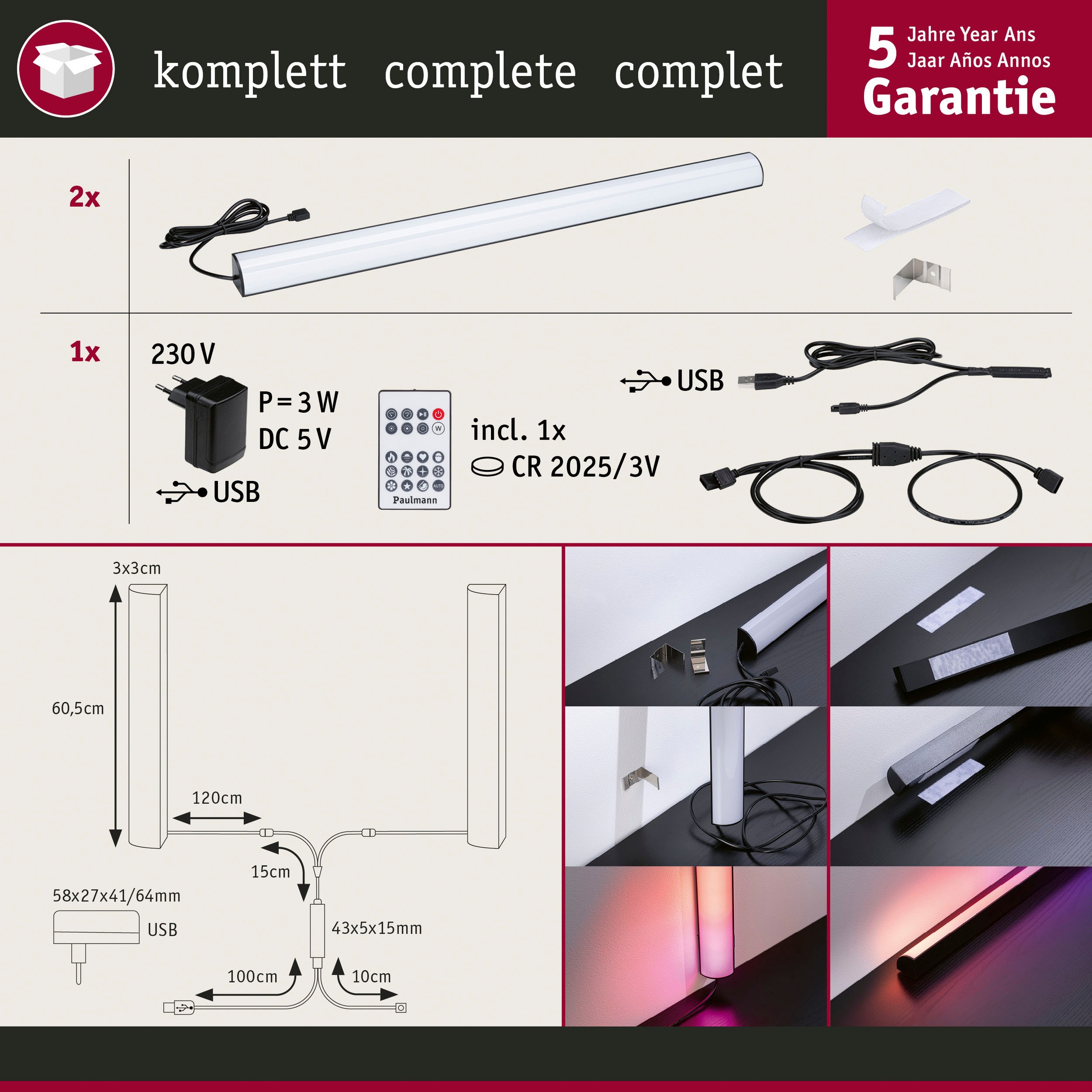 Paulmann LED-Streifen »EntertainLED Lightbar Dynamic Rainbow RGB