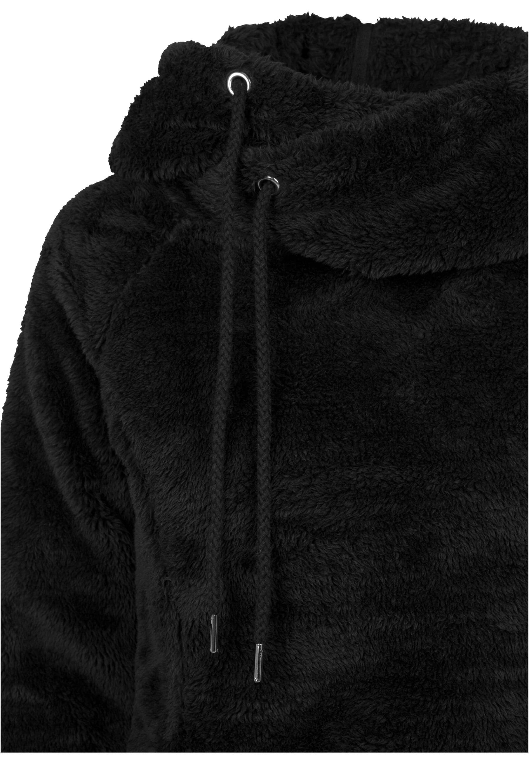 URBAN CLASSICS Rundhalspullover »Urban Classics Damen Ladies Long Teddy Hoody«, (1 tlg.)