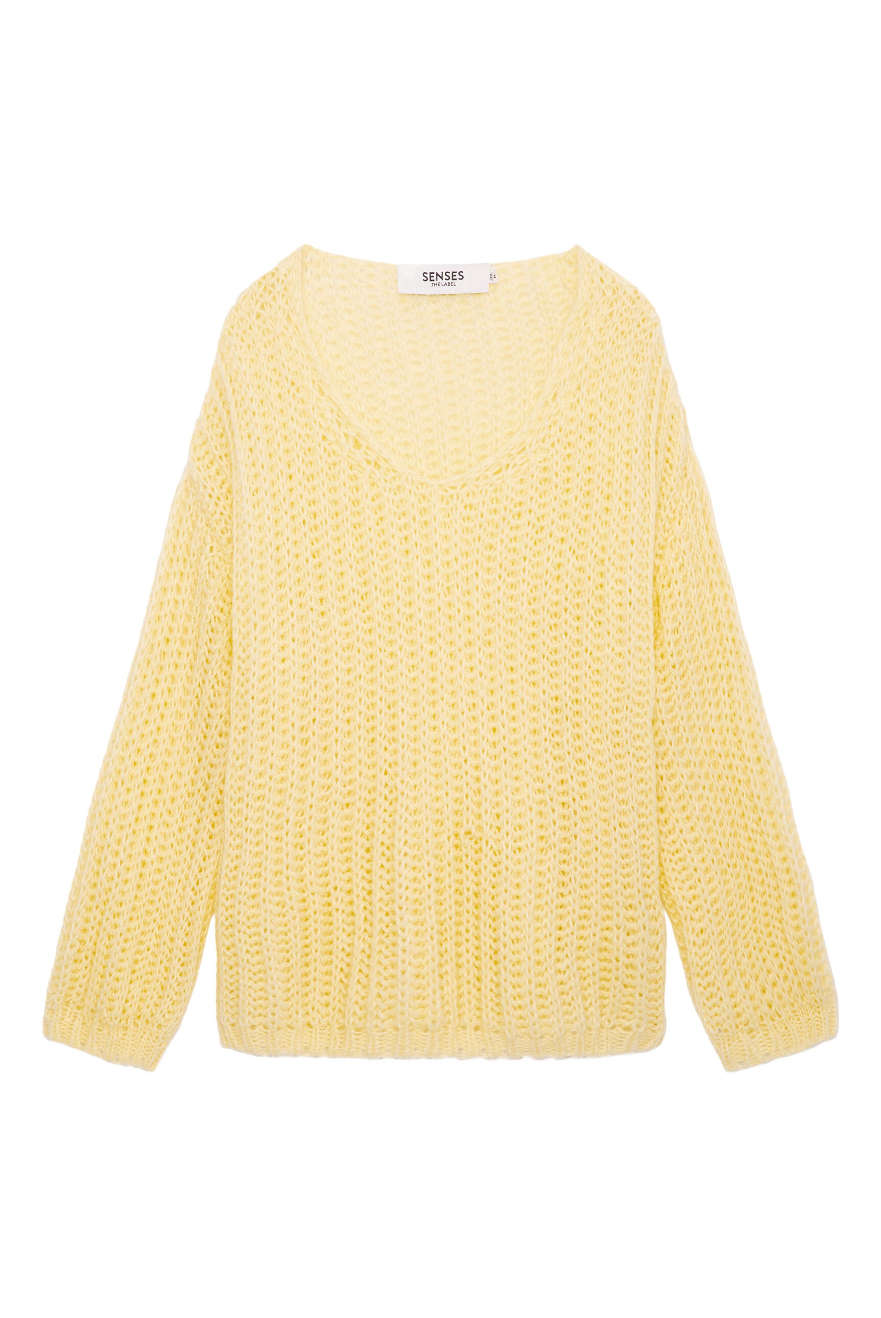 SENSES.THE LABEL Rundhalspullover mit weiten Ärmeln günstig online kaufen