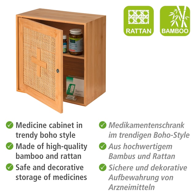 WENKO Medizinschrank »Allegre«, aus Bambus und Rattan bestellen | BAUR
