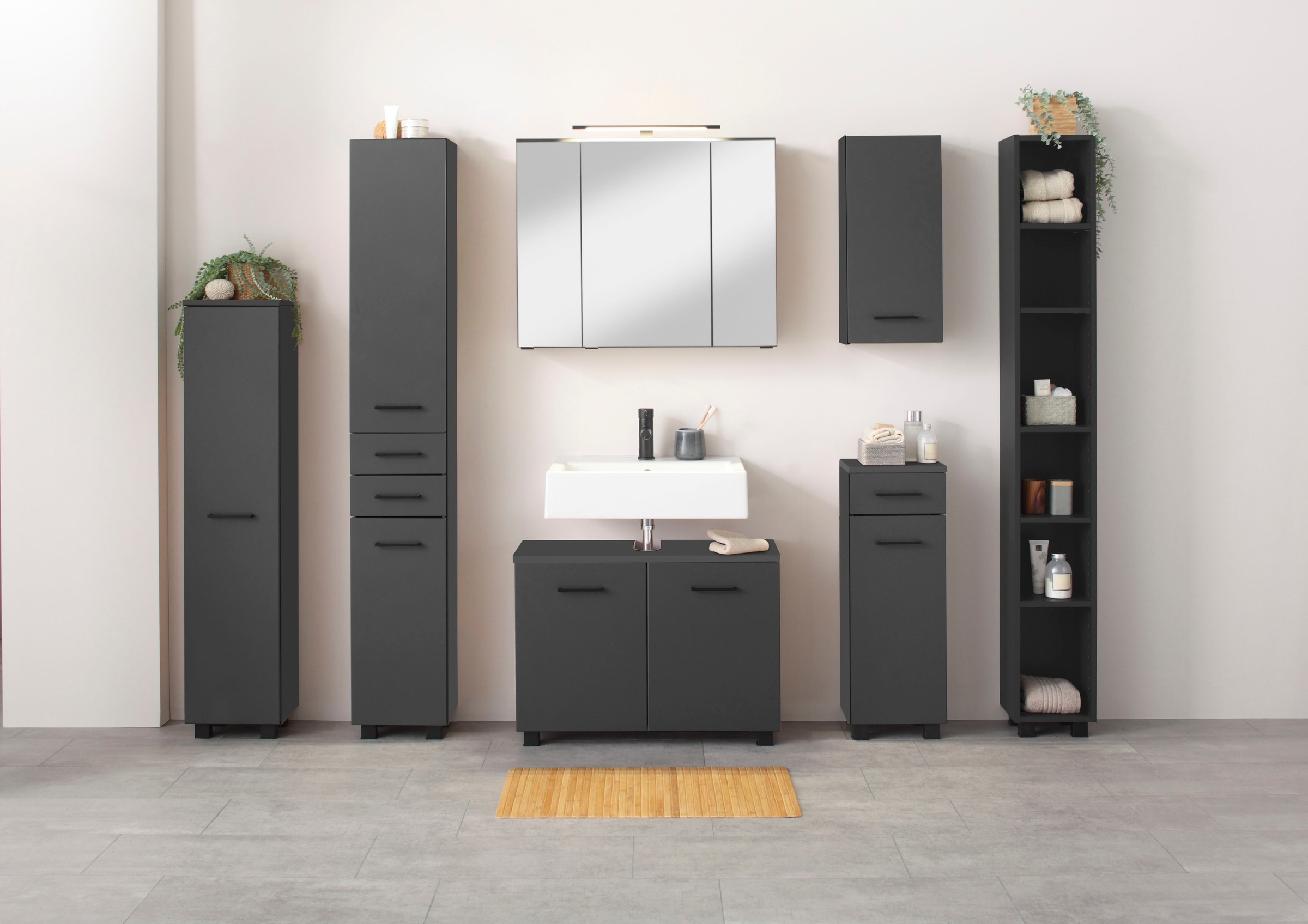 welltime Hängeschrank »Trento, verschiedene Ausführungen und Farben«, Badmöbel, Breite 30 cm, 1 Tür, 2 Einlegeböden, Made in Germany