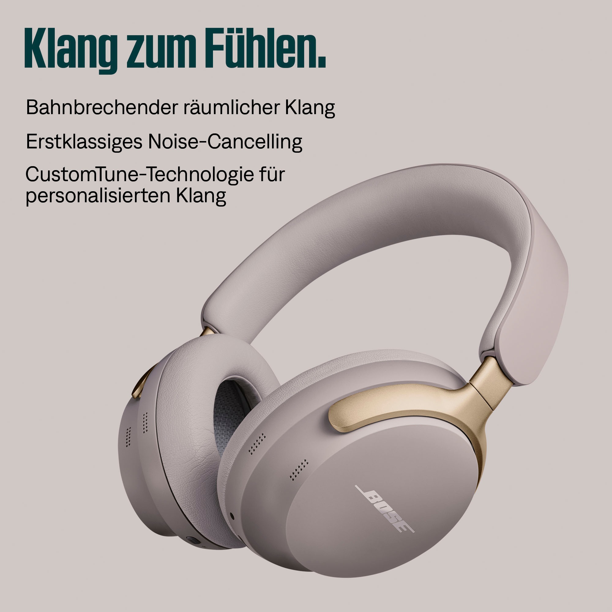 Bose Kopfhörer »QuietComfort Ultra«, Bluetooth, Active Noise Cancelling (ANC)-Freisprechfunktion-Transparenzmodus, 3 Modi, Multipoint, Simple Sync, Anpassbare EG-Einstellungen