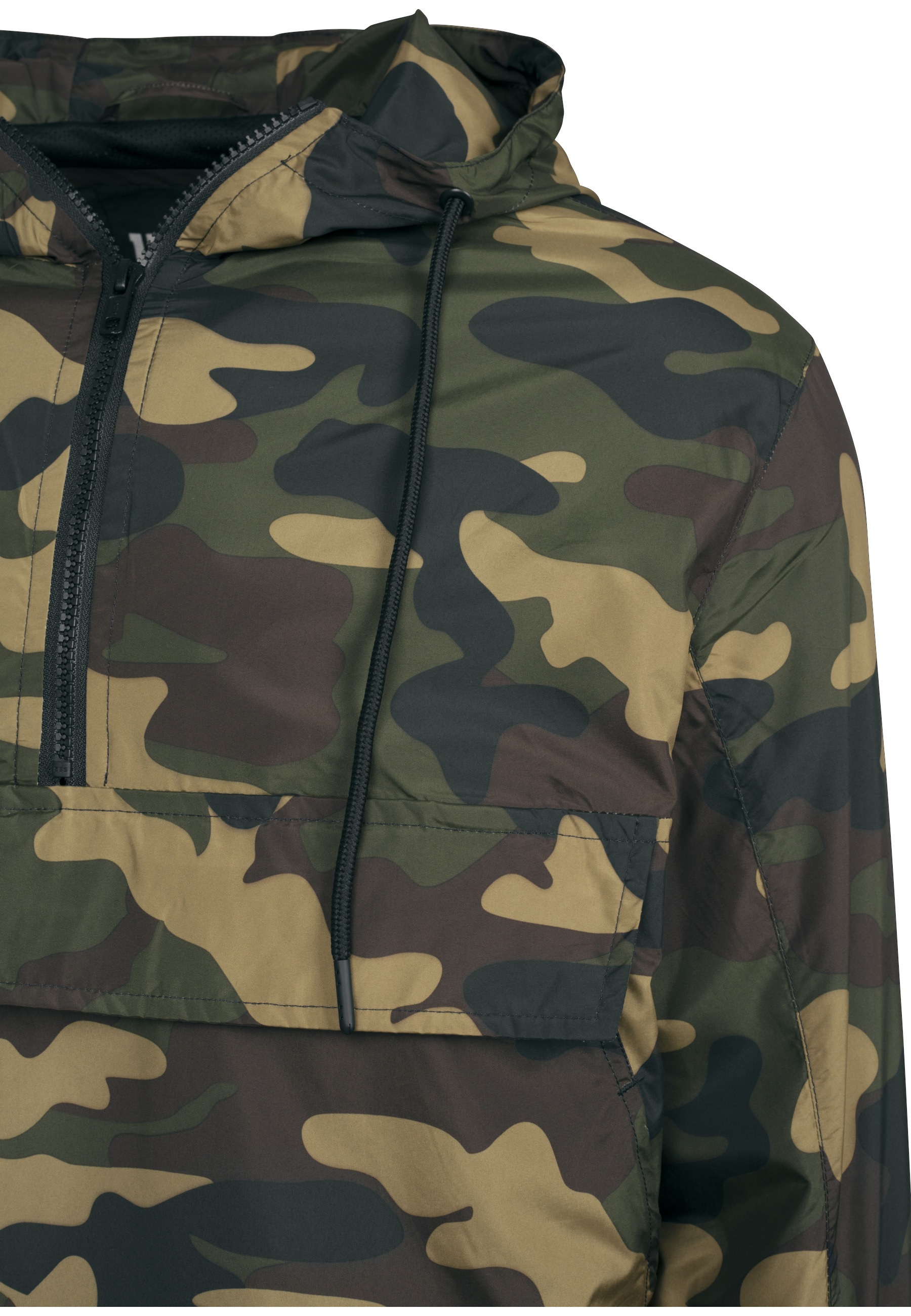 URBAN CLASSICS Anorak »Urban Classics Herren Camo Pull Over Windbreaker« 1 Stk. tlg. mit Kapuze