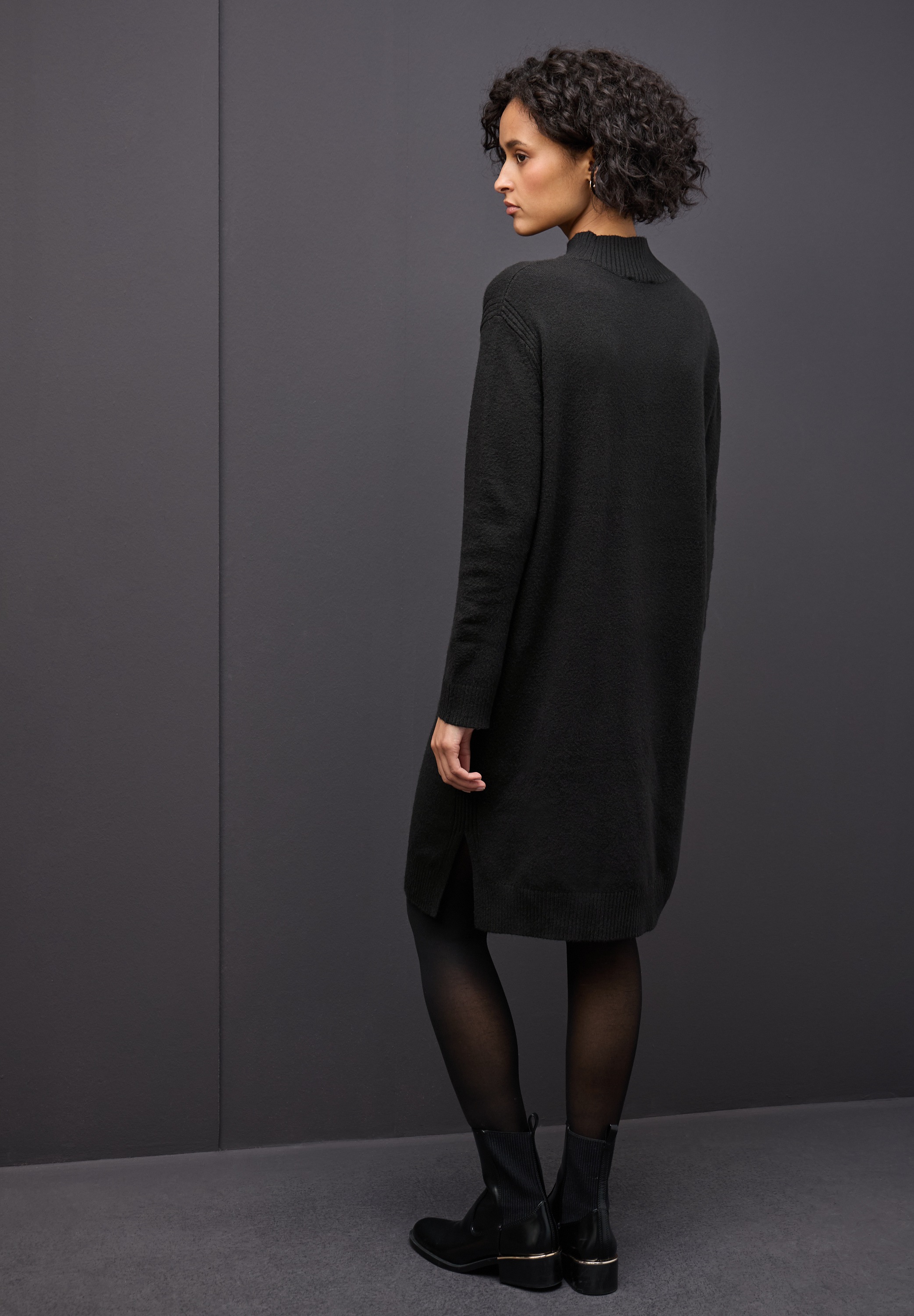 STREET ONE Strickkleid mit Rippbündchen günstig online kaufen