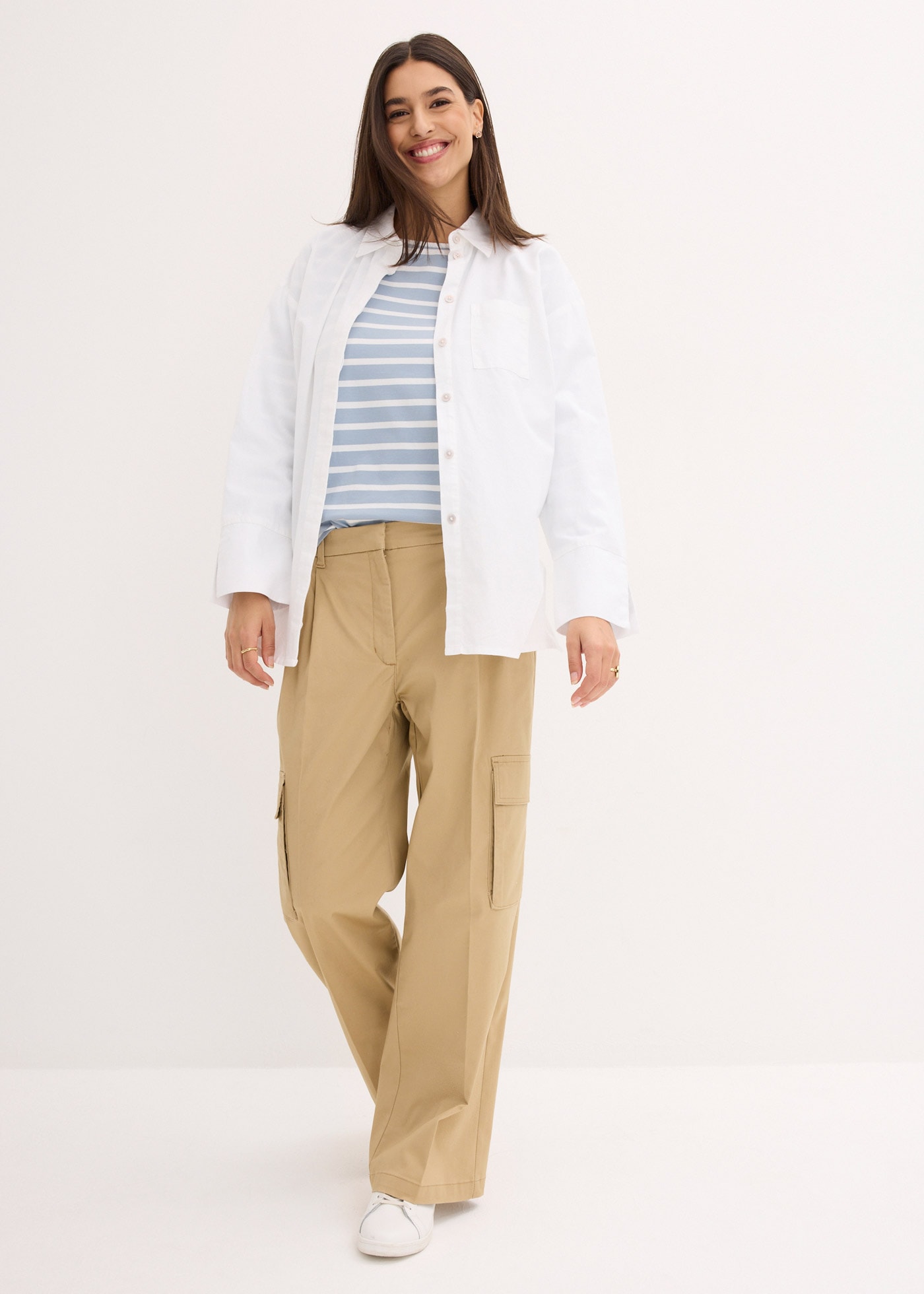 bonprix Langarmshirt Packung, 2 Stk. im 2er Pack und mit U-Bootausschnitt