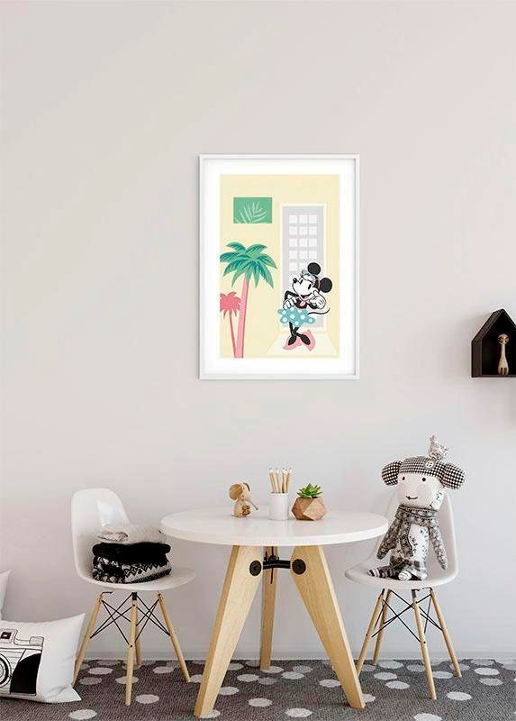 Komar Bild »Minnie Mouse Palms«, Disney, (1 St.), Wandbild zur Dekoration im Kinderzimmer - ohne Rahmen