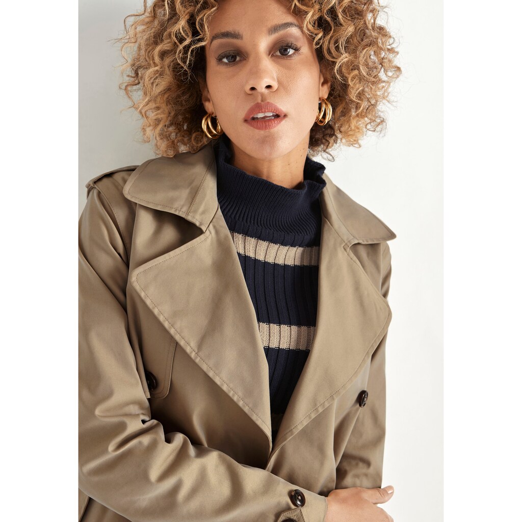 HECHTER PARIS Trenchcoat, (Set, 4 tlg., mit abnehmbarem Gürtel), mit abnehmbaren Ärmeln