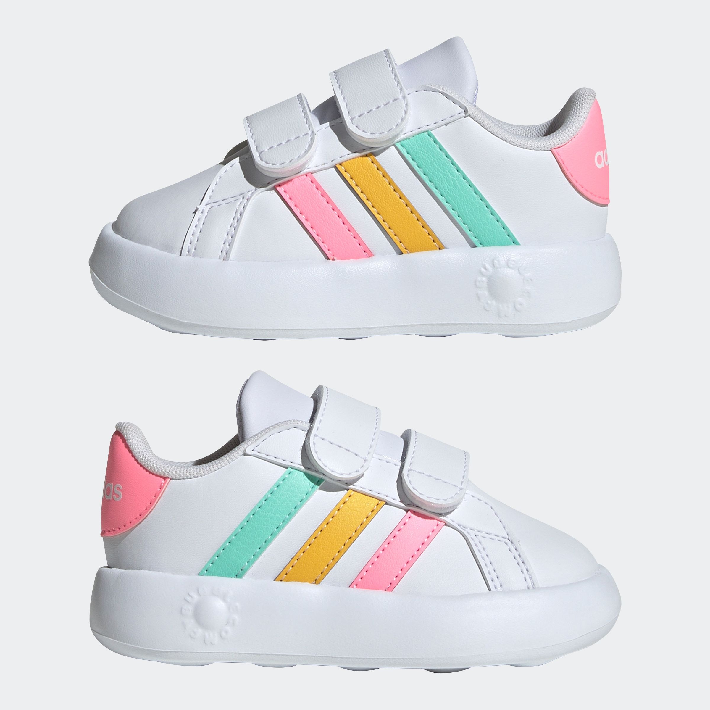 adidas Sportswear Klettschuh »GRAND COURT 2.0 KIDS«, Design auf den Spuren des adidas Superstar, für Kinder