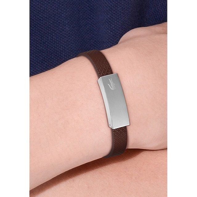 Lacoste Armband »Schmuck Edelstahl Armschmuck Lederarmband PORT«, mit  Lacoste Krokodil - zu Hoodie, Shirt, Polo, Jeans, Jacke, Sneaker! ▷ kaufen  | BAUR