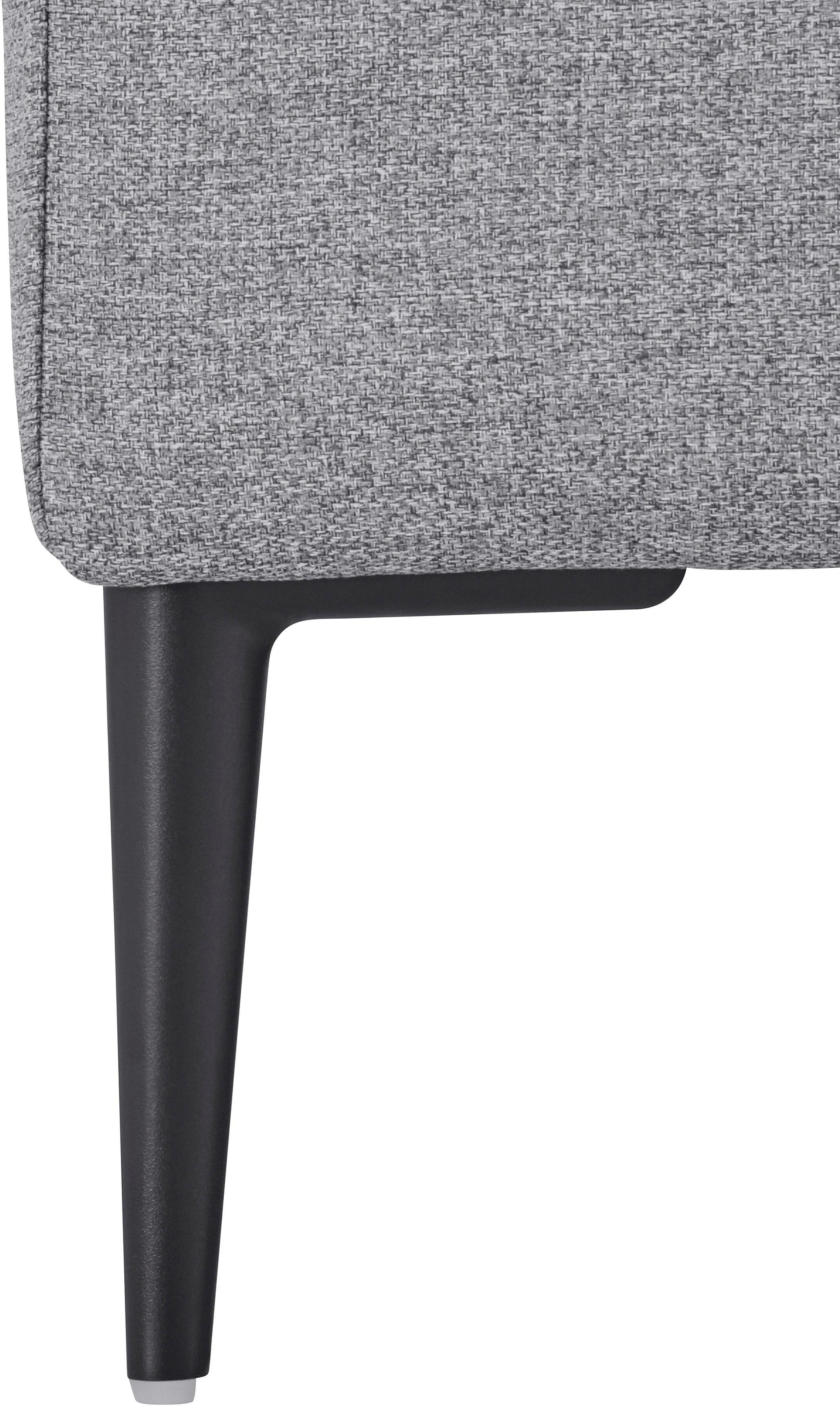 INOSIGN Ecksofa »Aurora, L-Form, mit extra breiter Recamiere, 324 x 170 cm (BxT)«, Designsofa mit tollem Sitzkomfort, extra hohe Metallfüße schwarz