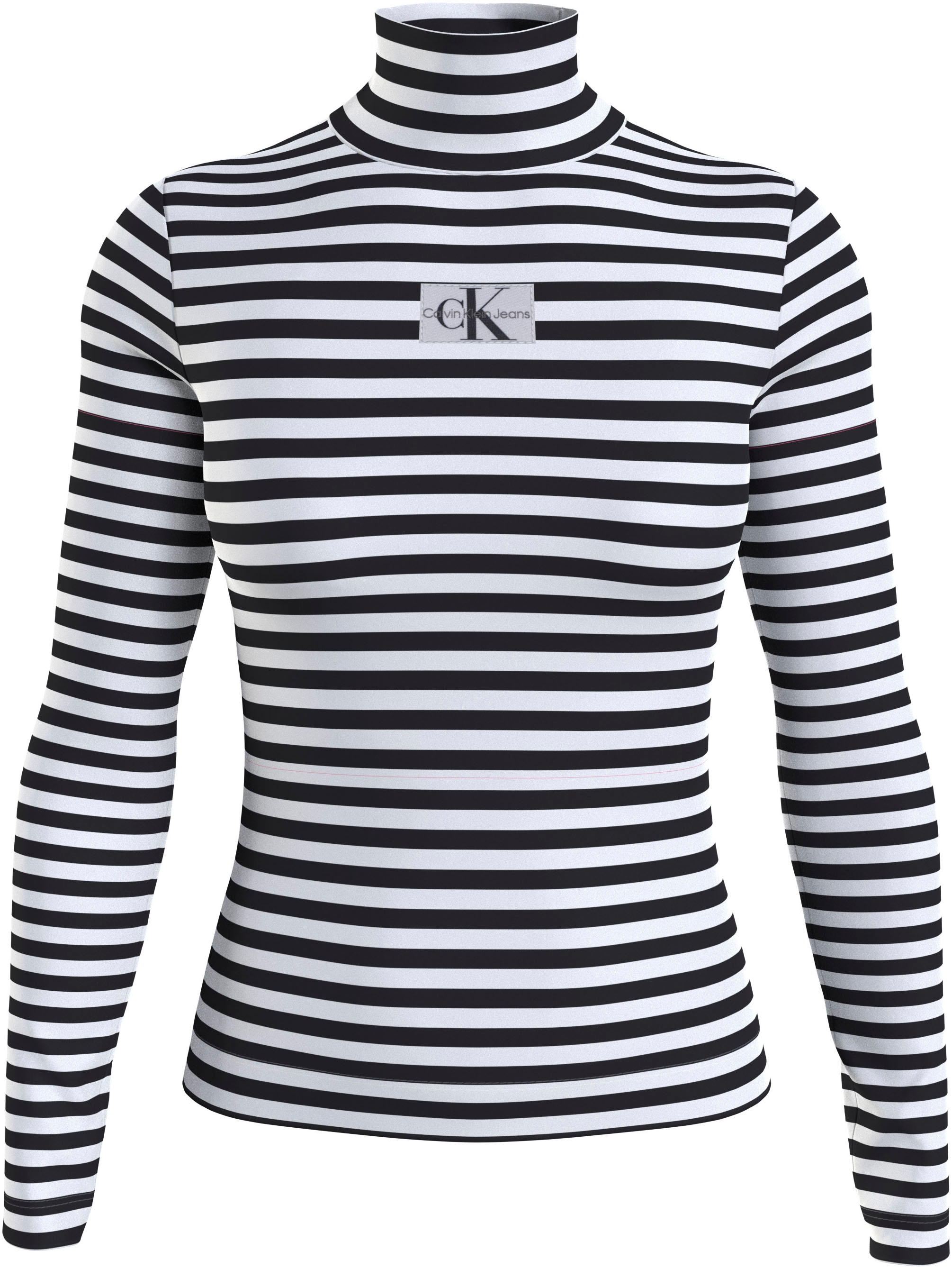 Calvin Klein Jeans Langarmshirt »STRIPED ROLL NECK« bestellen | BAUR | V-Shirts
