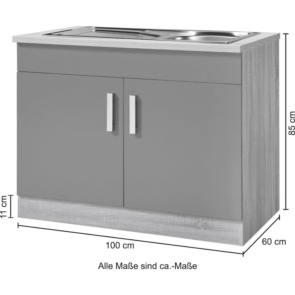 Kochstation Spülenschrank »KS-Toronto, Breite 100 cm«