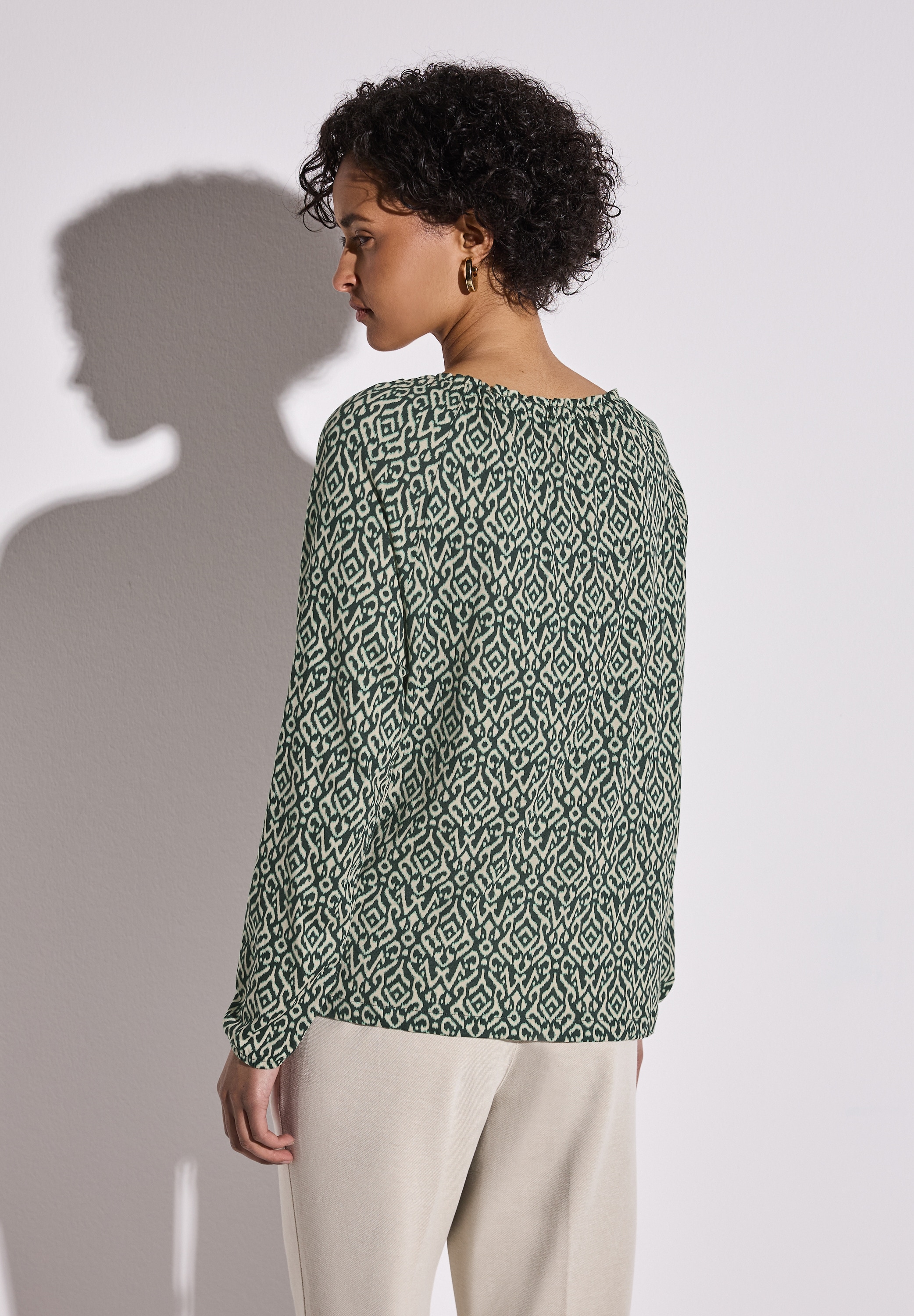 STREET ONE Langarmshirt, mit U-Boot-Ausschnitt