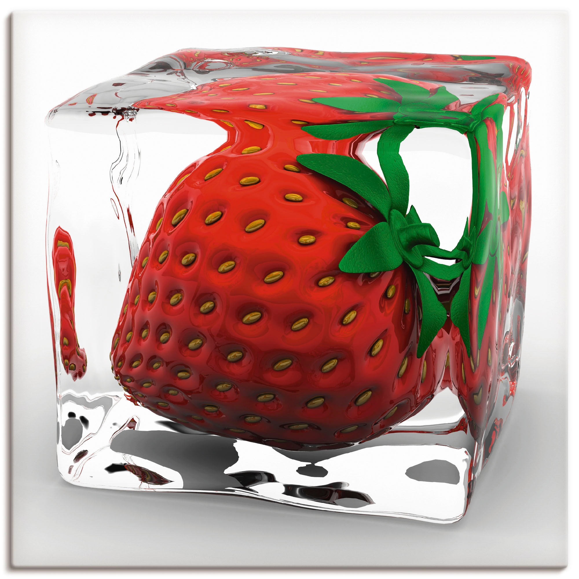 Artland Wandbild »Erdbeere in Eis«, Lebensmittel, (1 St.), als Alubild,  Leinwandbild, Wandaufkleber oder Poster in versch. Größen kaufen | BAUR | Poster