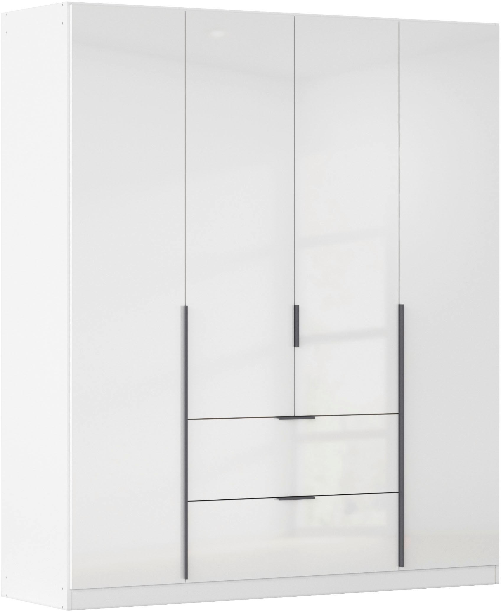 OTTO home Drehtürenschrank "Kleiderschrank Schrank Garderobe AGORDO mit Dekor- oder Hochglanzfront" in zwei Griff-Farben, Breite 181 cm, mit Außenschubkästen, Serie in 7 Breiten und 2 Höhen MADE IN GERMANY