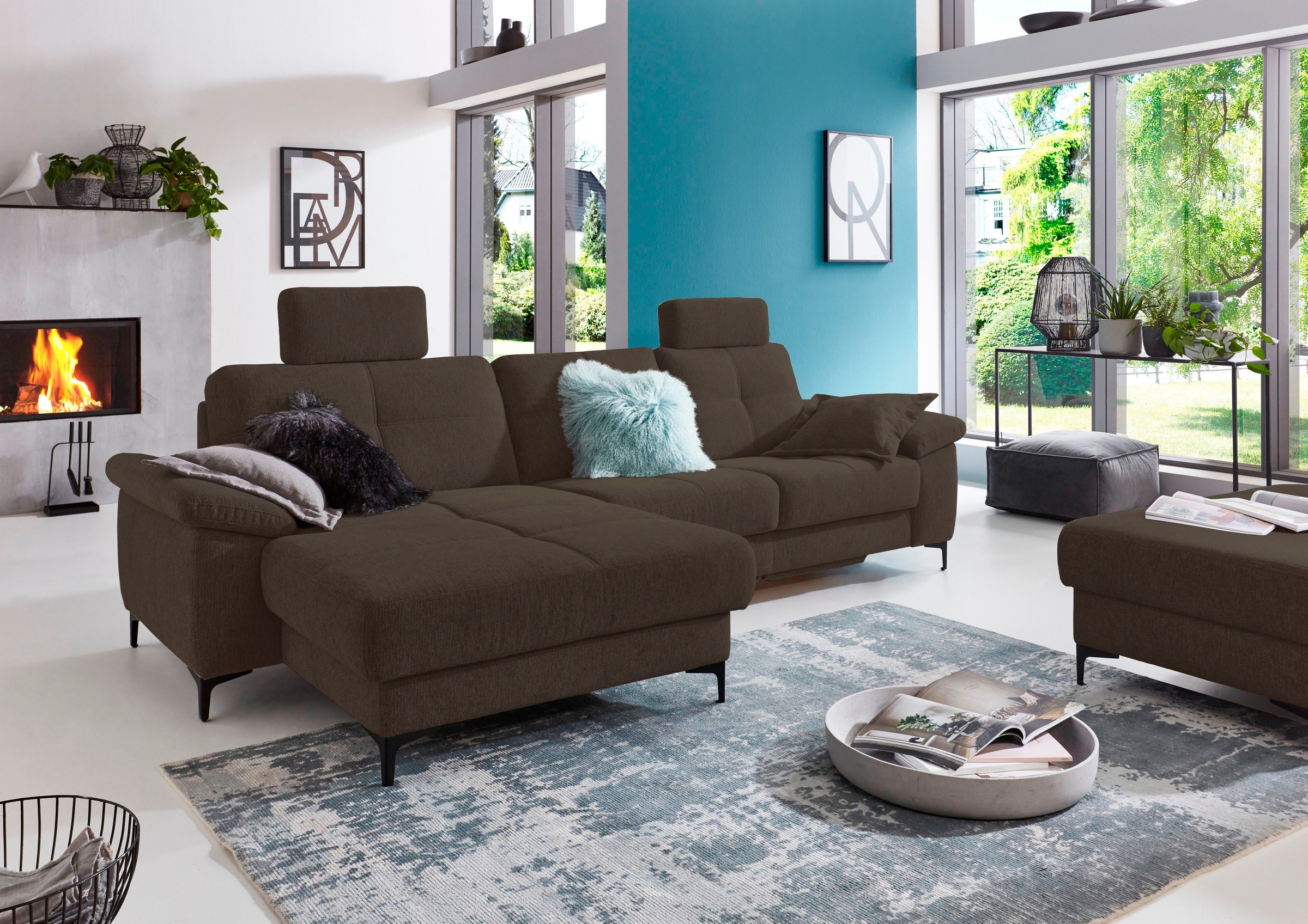 3C Carina Ecksofa "Burnaby L-Form", 2 Kopfstützen, optional mit Schlaf- und günstig online kaufen
