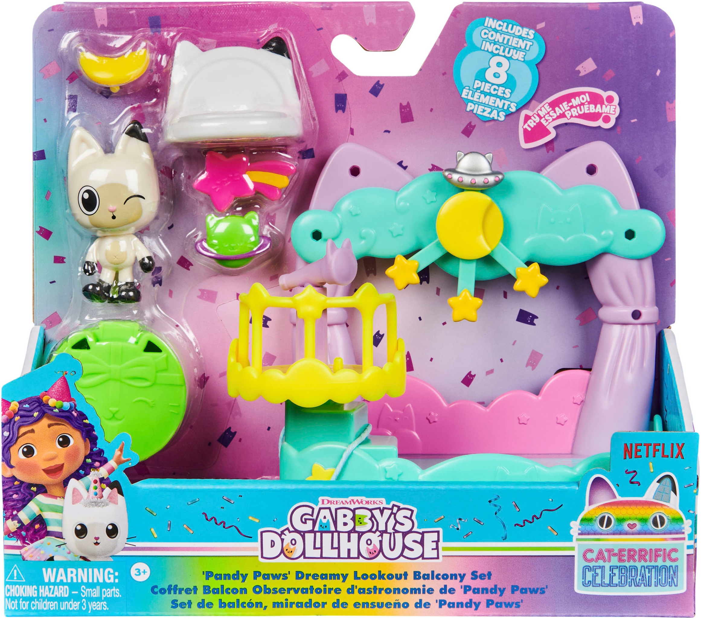 Spin Master Spielwelt »Gabby's Dollhouse – Balcony Decoration Pack - Pandy Paws«