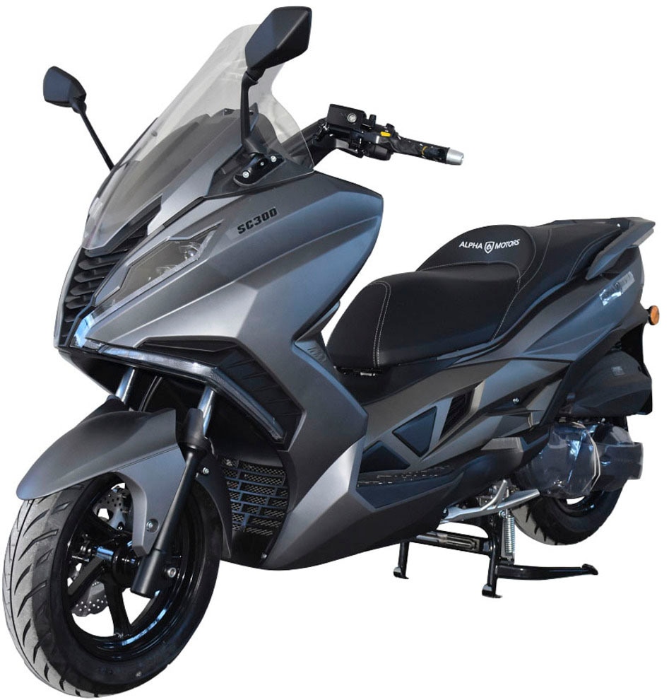 Alpha Motors Motorroller »Sport Cruiser 300«, 276 cm³, 125 km/h, Euro 5, 23,79 PS, grau, inkl. Topcase