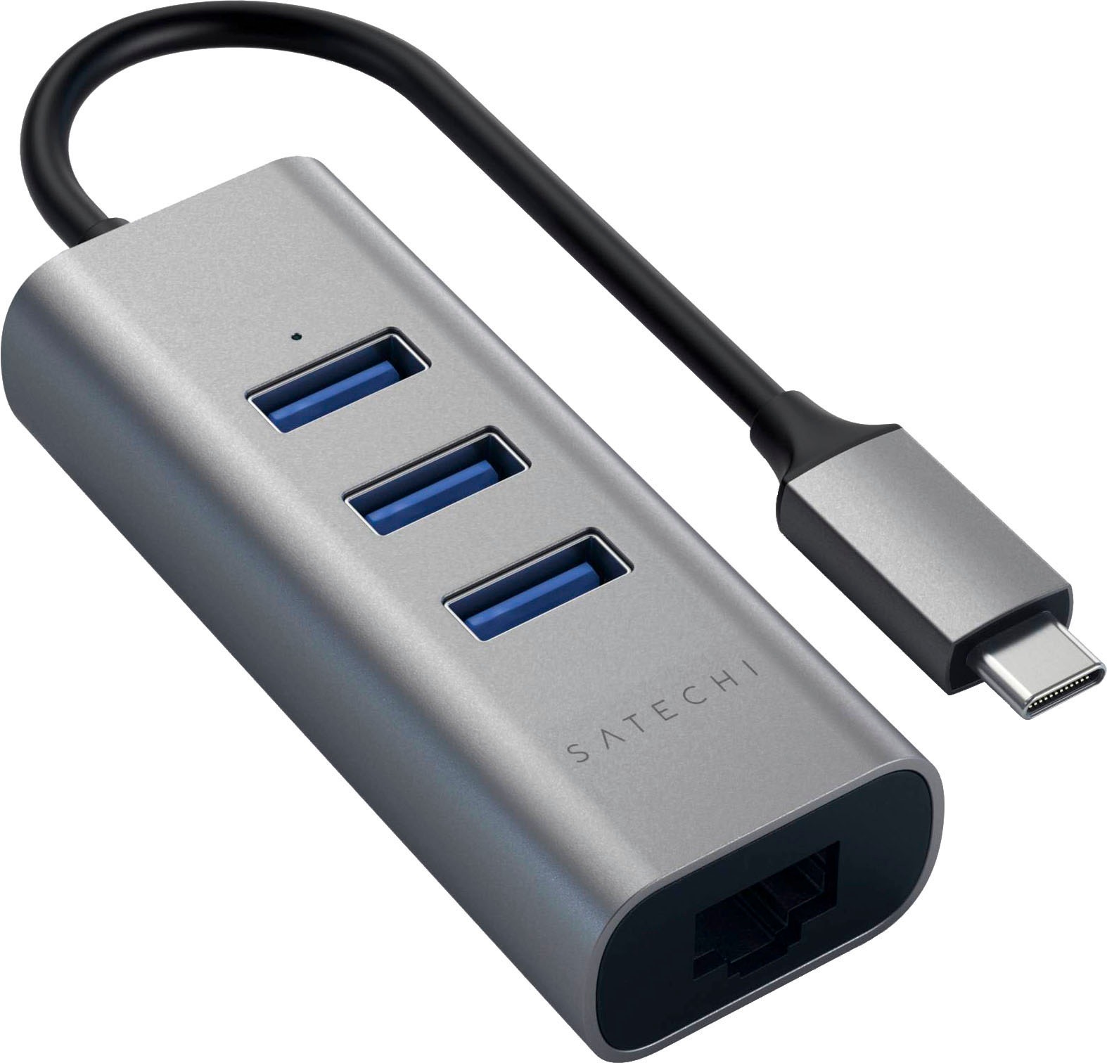 Satechi USB-Adapter »Type-C 2-in-1 3 Port USB laikmena 3.0 skaitytuvas & Ethernet« USB laikmena 3.0 Typ A zu USB laikmena Typ C