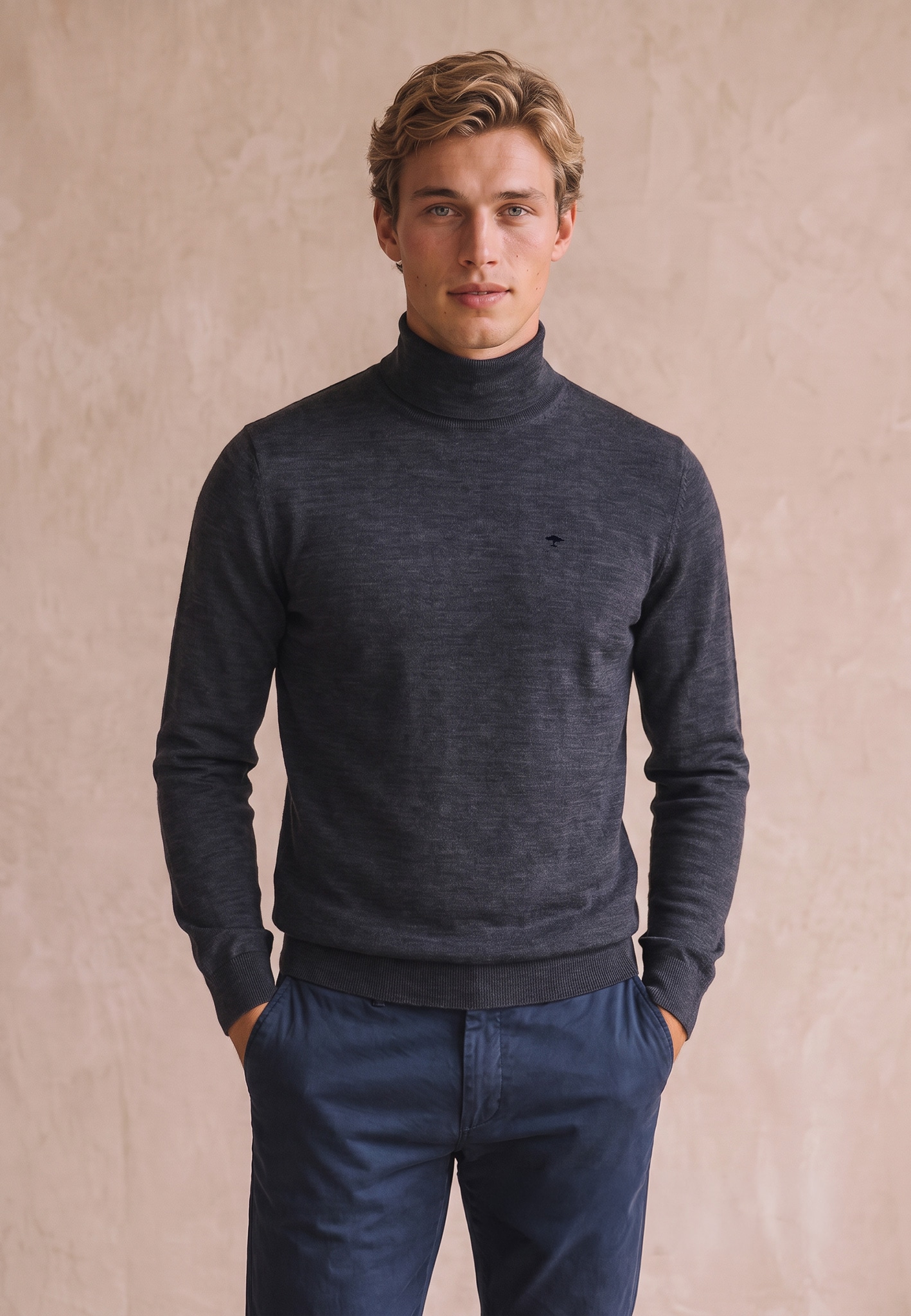 FYNCH-HATTON Rollkragenpullover aus Wolle