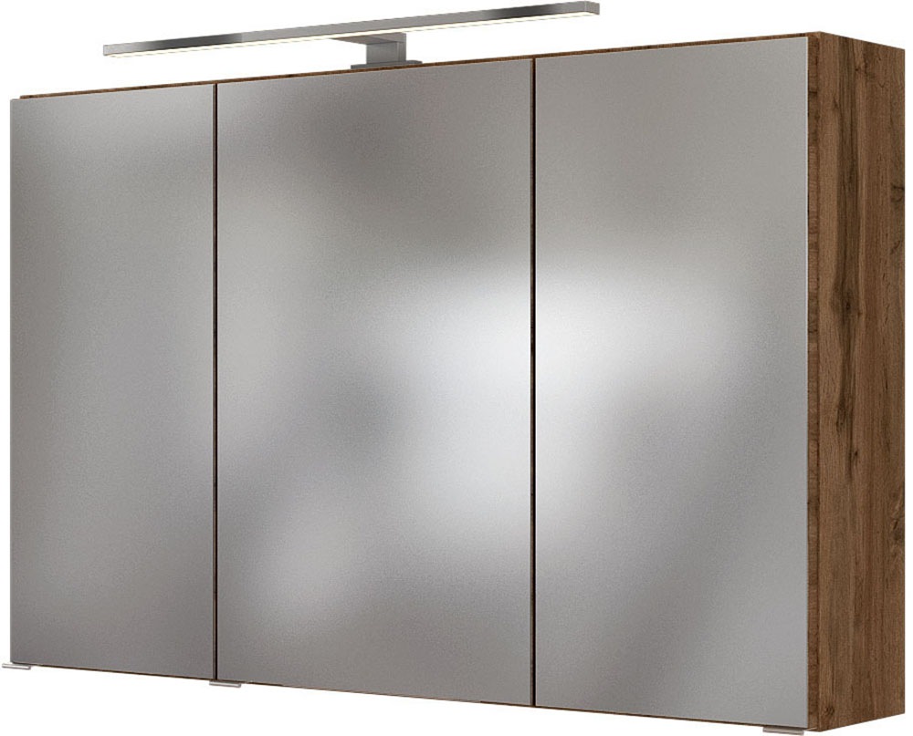 welltime Badmöbel-Set »Welltime Möbel Baabe Waschtisch-Set 3tlg. oder 5tlg.«, (3 St.), gedämpfte Scharniere und Softclose-Funktion, inklusive LED-Beleuchtung