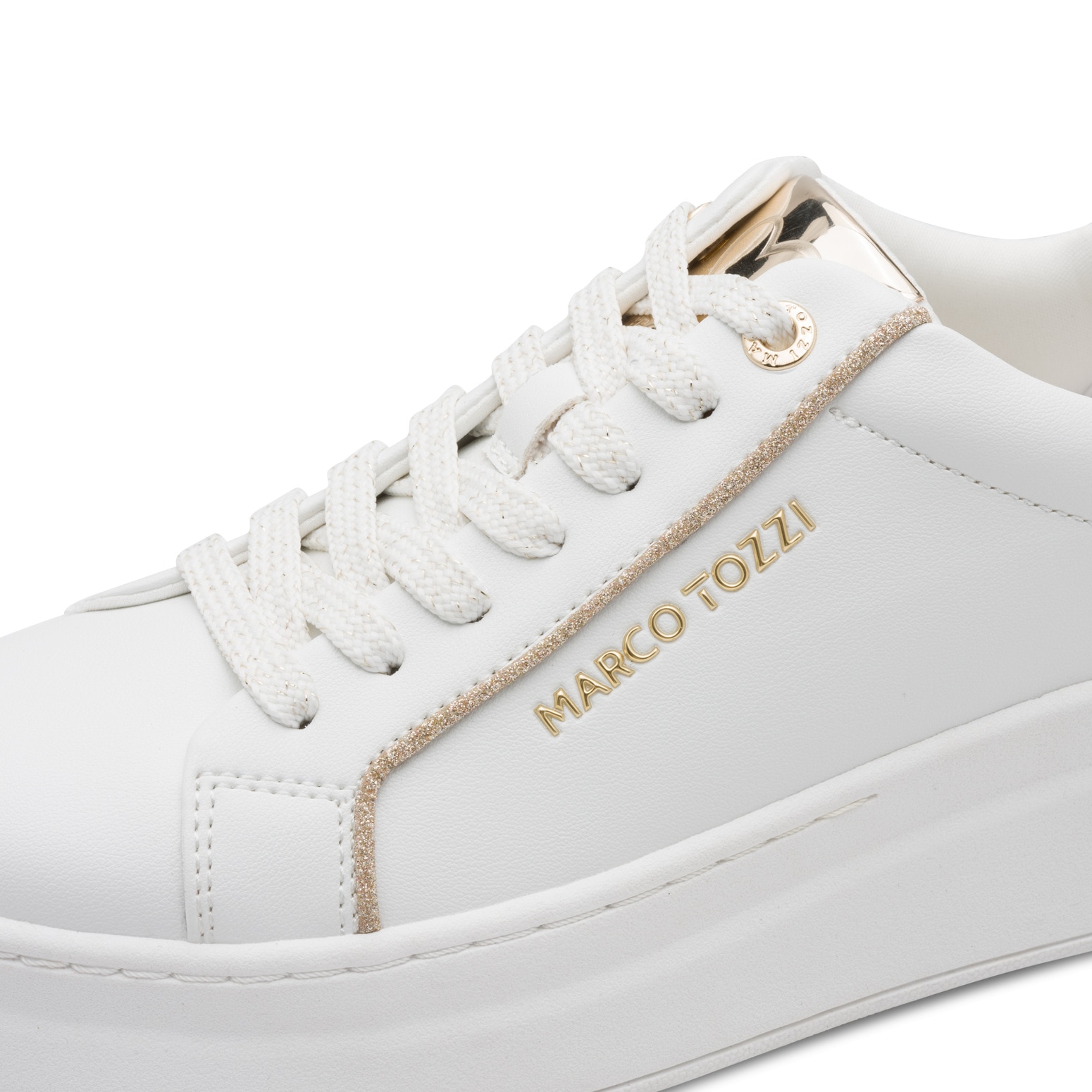 MARCO TOZZI Plateausneaker  Freizeitschuh, Halbschuh, Schnürschuh mit Kontrastbesatz