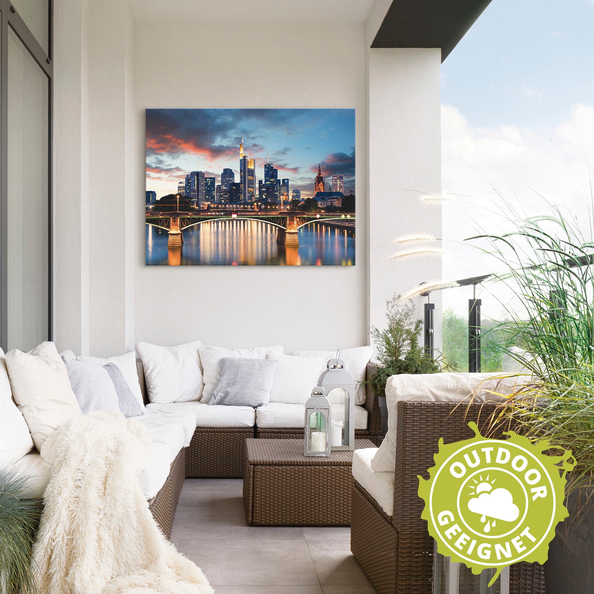 Artland Wandbild »Frankfurt am Main Skyline II«, Deutschland, (1 St.), als Alubild, Outdoorbild, Leinwandbild, Poster in verschied. Größen