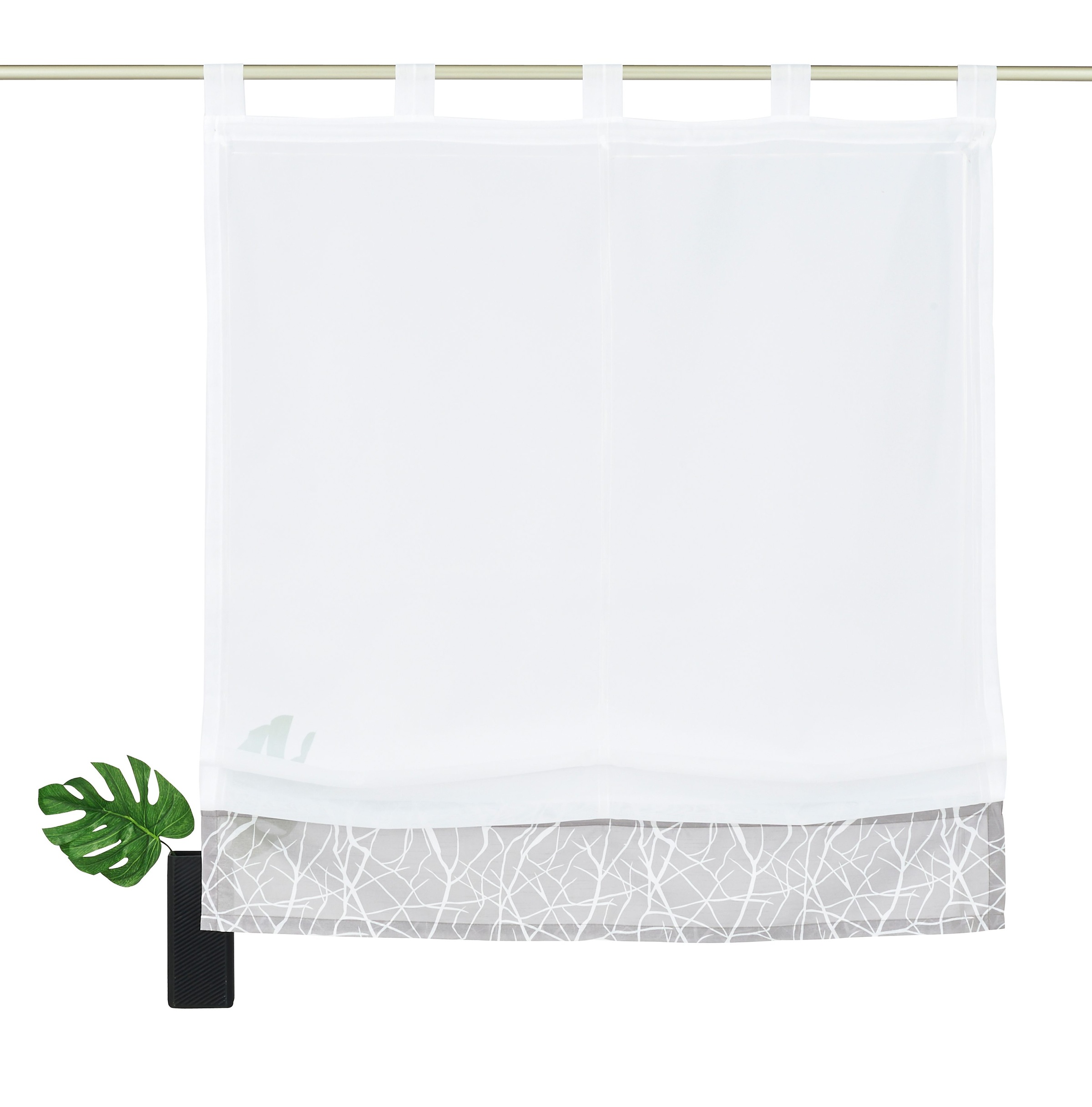 my home Raffrollo "Camposa" mit Schlaufen Transparent, Voile, Polyester günstig online kaufen