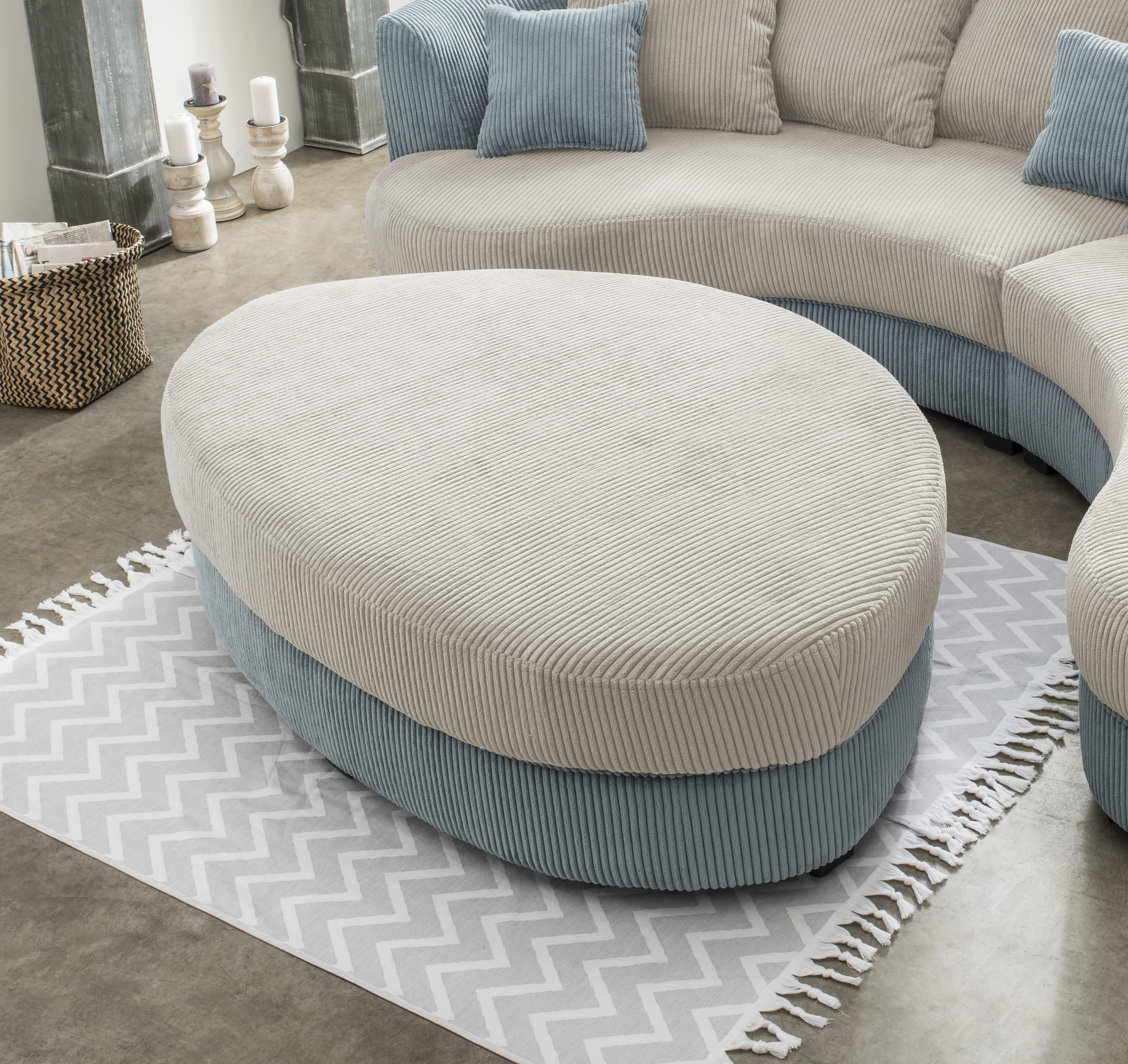 Home affaire Polsterhocker "Lazio modern und bequem, tolle Detailverarbeitung"