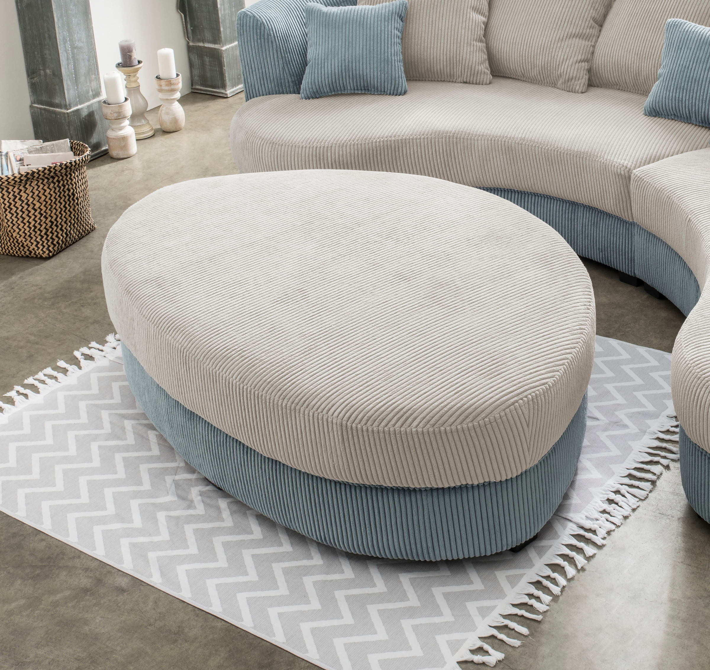 Home affaire Polsterhocker "Limoncello" günstig online kaufen