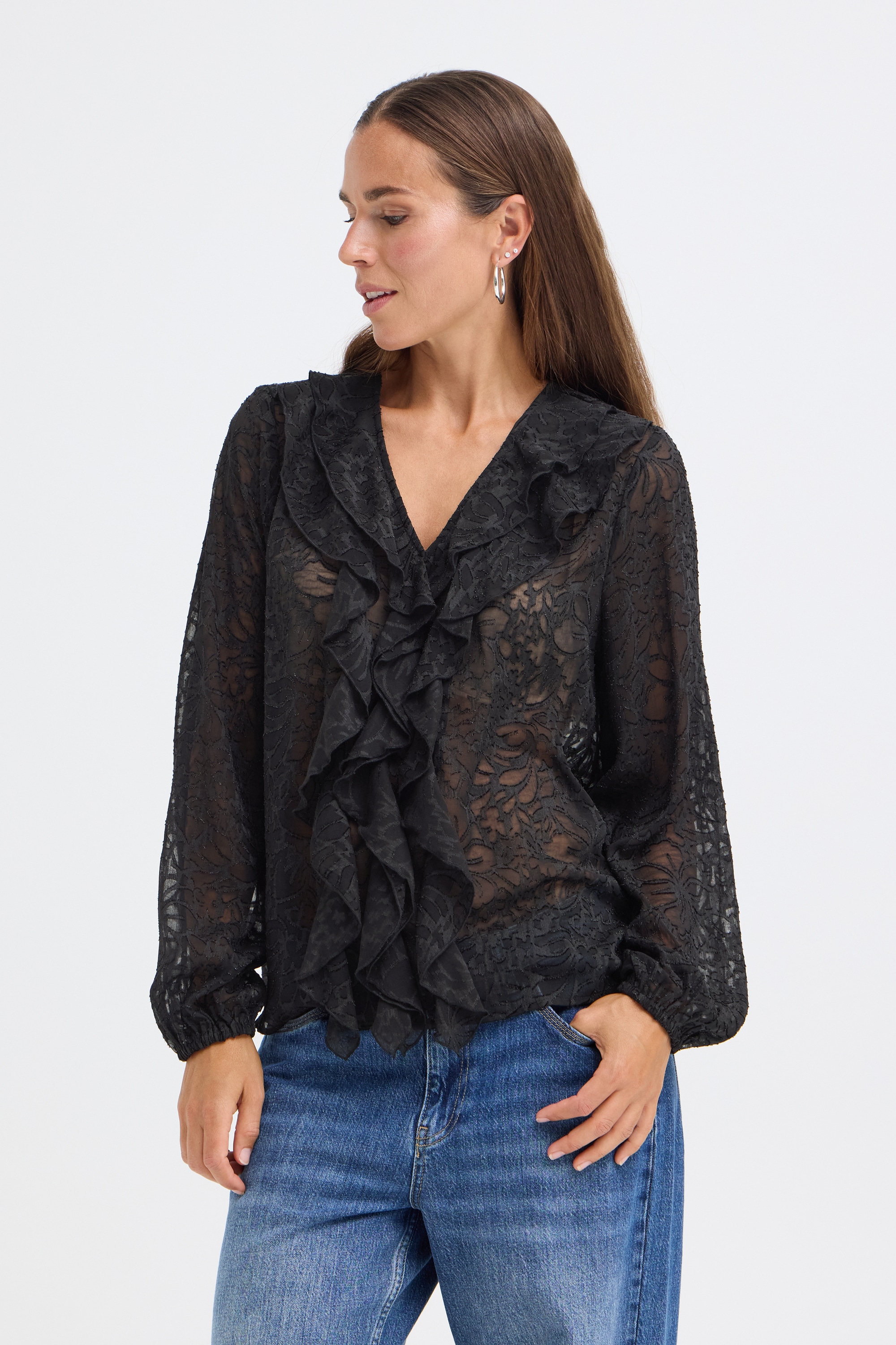 Pulz Jeans Langarmbluse »Pulz Jeans Bluse langarm PZFIONA«