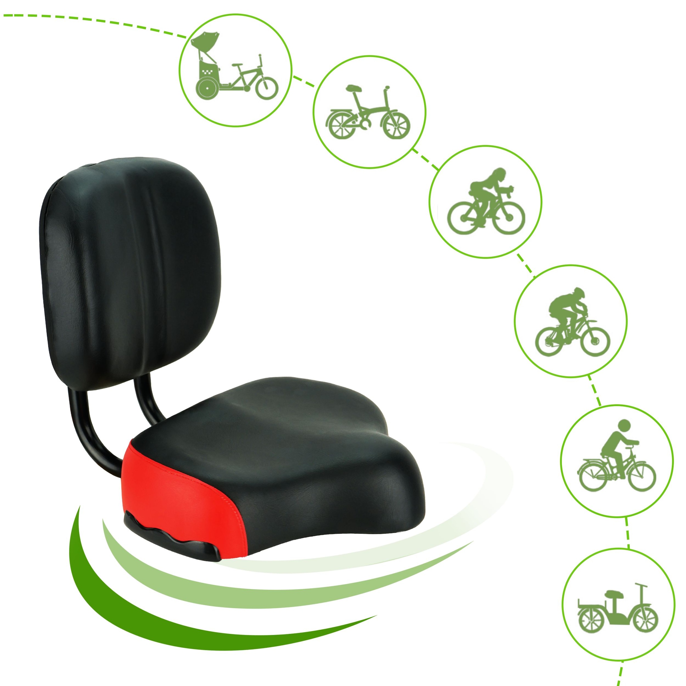 SachsenRad Fahrradsattel »Sattel mit verstellbarer Rückenlehne«