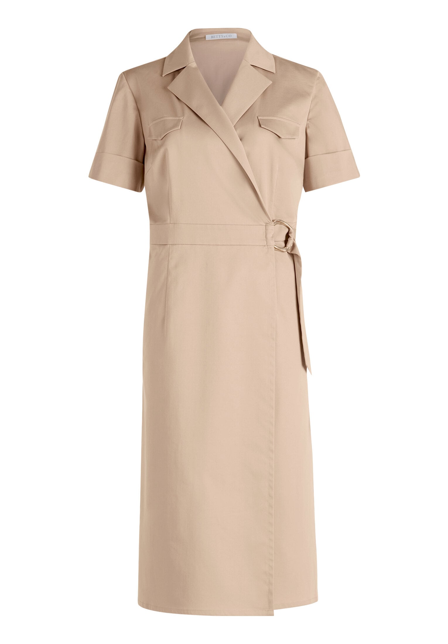 Betty&Co Wickelkleid »Damen mit Kragen« Nahttasche Schnallen