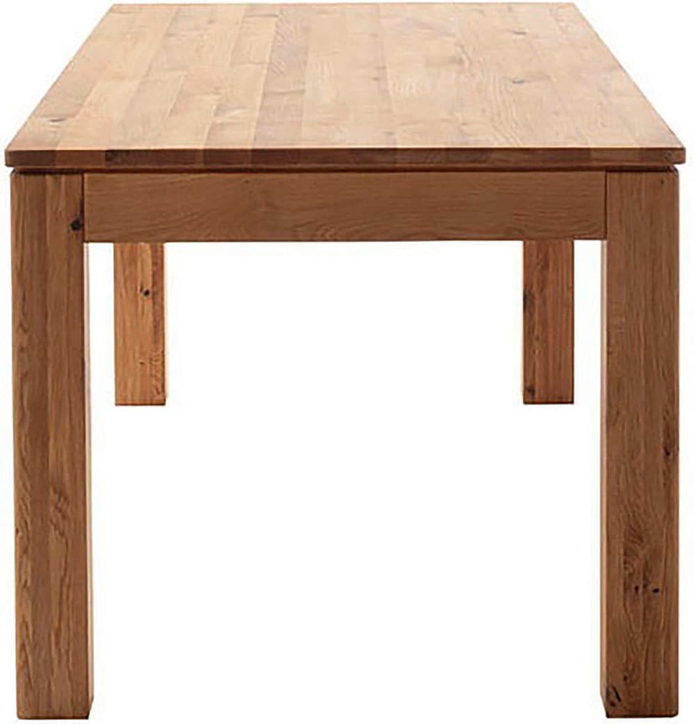 MCA furniture Esstisch »ETNA 4-Fuß Tisch«, (Einzelstück), Massivholz,durchgehende Lamelle,Stollenfuß 10x10cm,Tischplatte 2,5cm