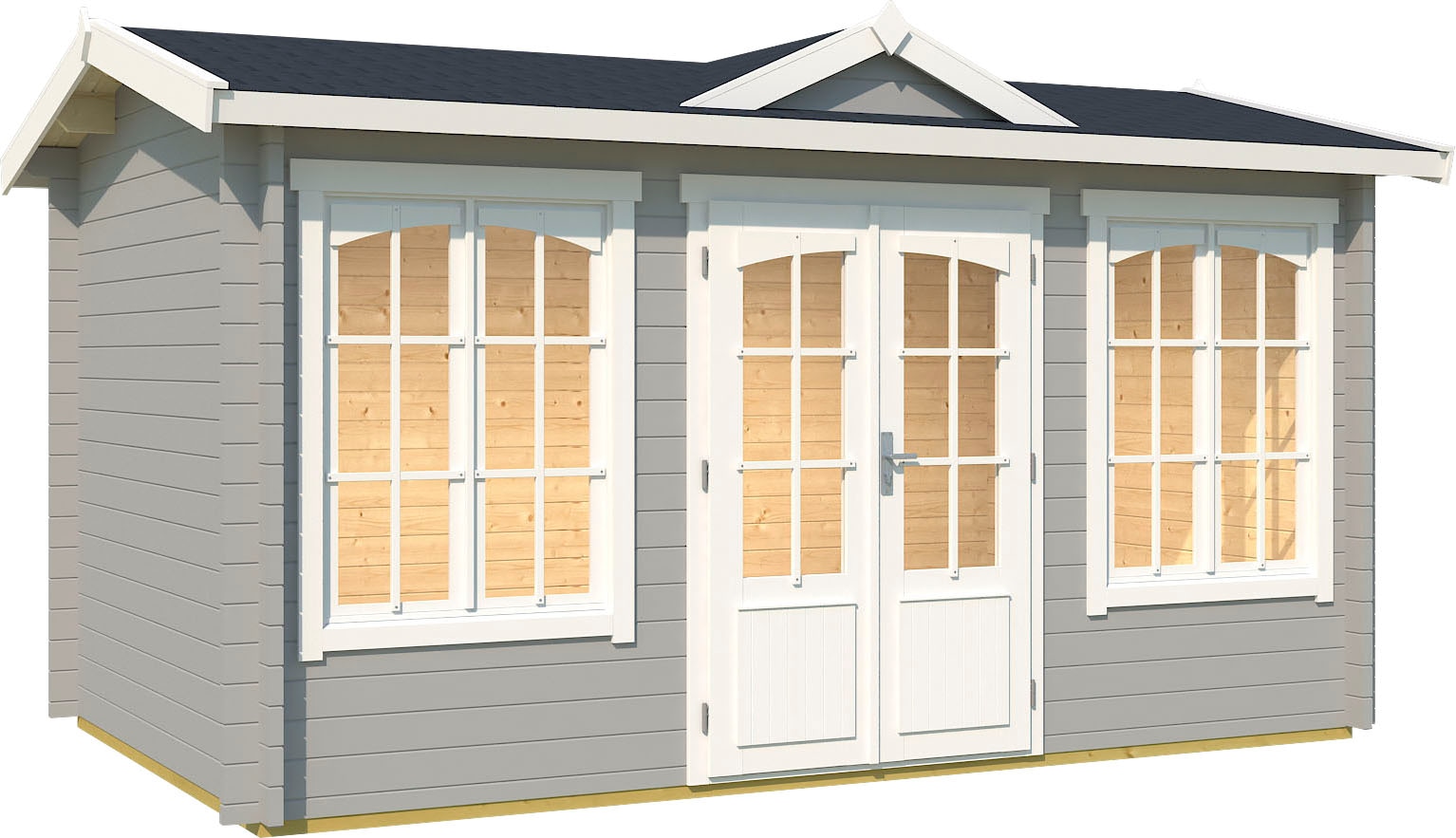 Gartenhaus LASITA MAJA, grau, Holzwerkstoff, Gartenhäuser, "KENSINGTON"