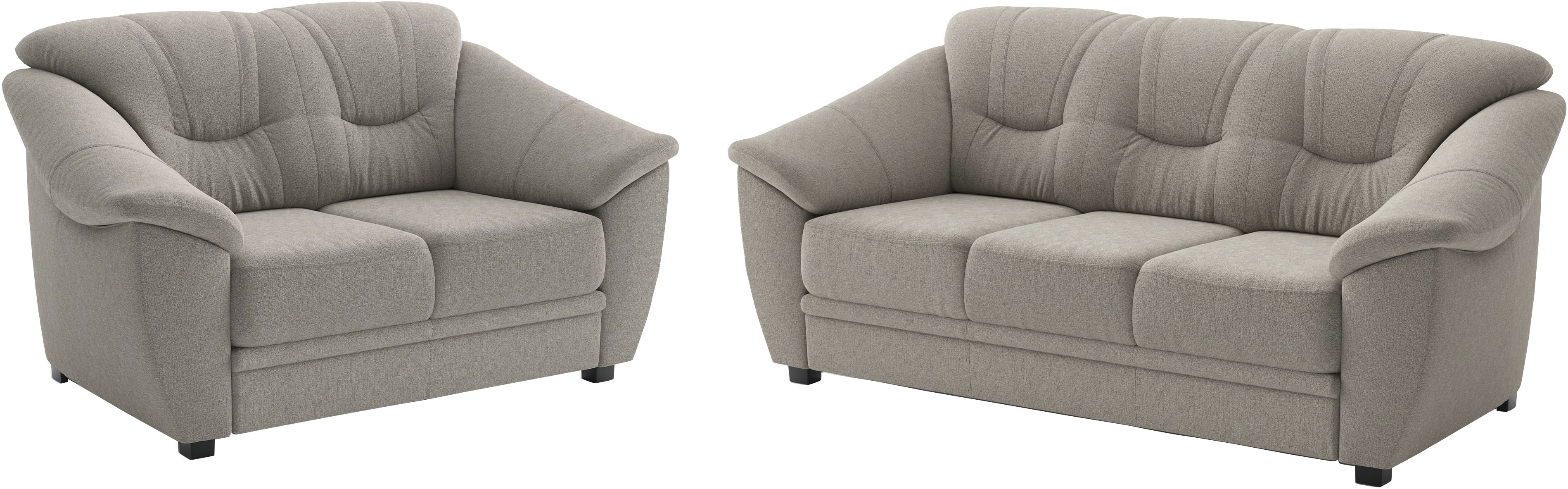 sit&more Polstergarnitur "Savona, Set: 2- & 3er-Sofa, B: 148 bzw. 198 cm, Federkern-Polsterung" 2 tlg. komfortable Sitzhöhe 46 cm, frei im Raum stellbar, stilvolles Design