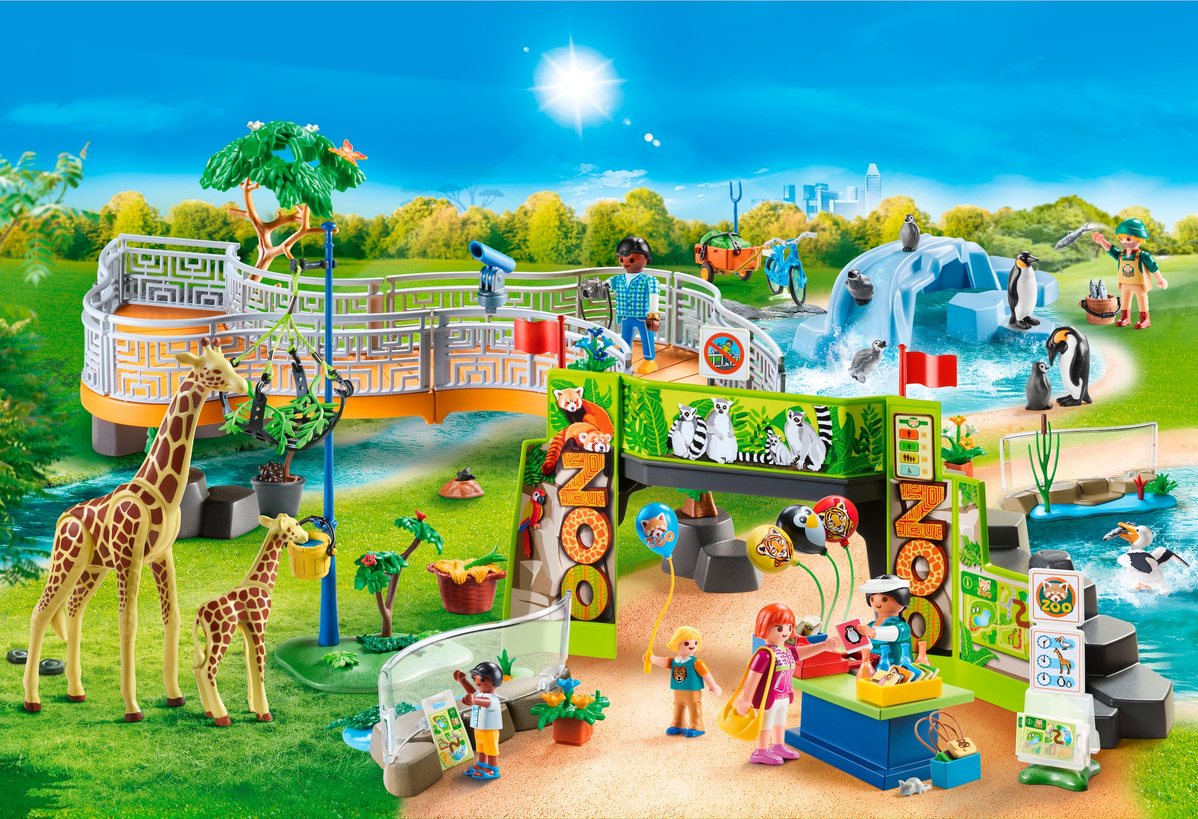 Playmobil® Konstruktions-Spielset »Mein großer Erlebnis-Zoo (71600), My Life, 50 Jahre«, (215 St.), Made in Europe