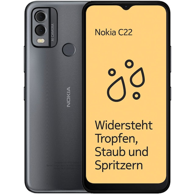 Kamera BAUR GB 16,56 Smartphone 64 MP cm/6,52 »C22, Zoll, Sand, 13 | Nokia Speicherplatz, 2+64GB«,