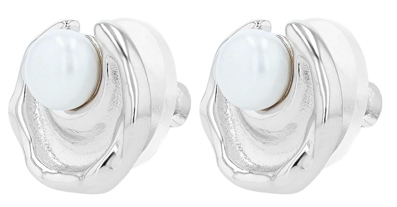 Adelia´s Paar Ohrhänger »Damen Ohrstecker aus rhodiniertem 925 Sterling Silber und Perle«