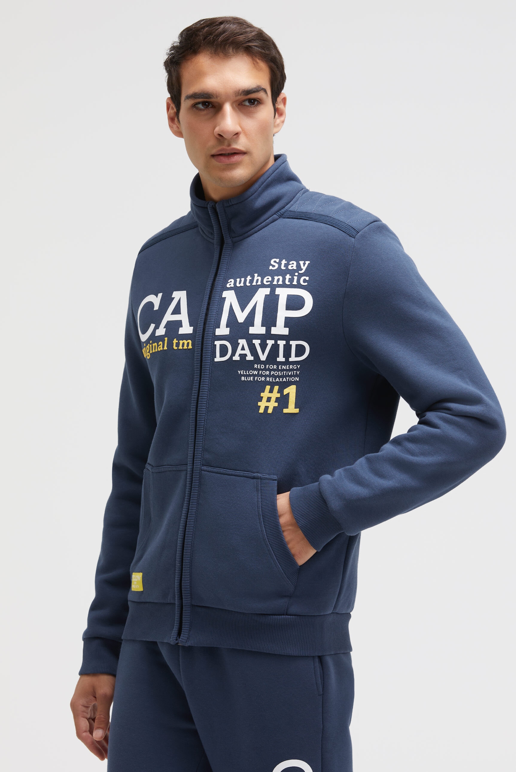 CAMP DAVID Sweatjacke mit Stehkragen günstig online kaufen