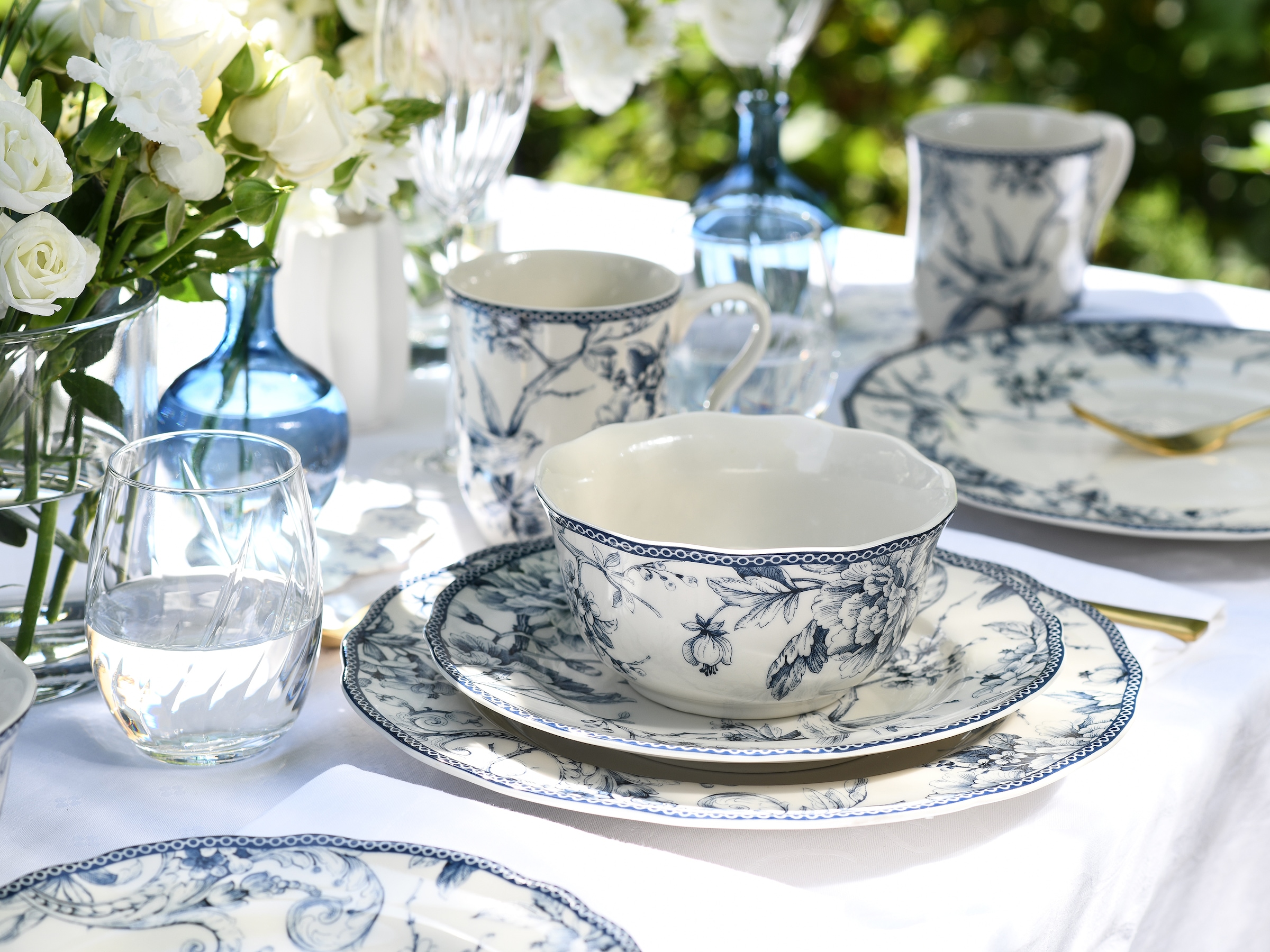 CreaTable Kombiservice »Adelaide, Service 16-tlg.« Nostalgischer Vintage Dekor, Elegante Form